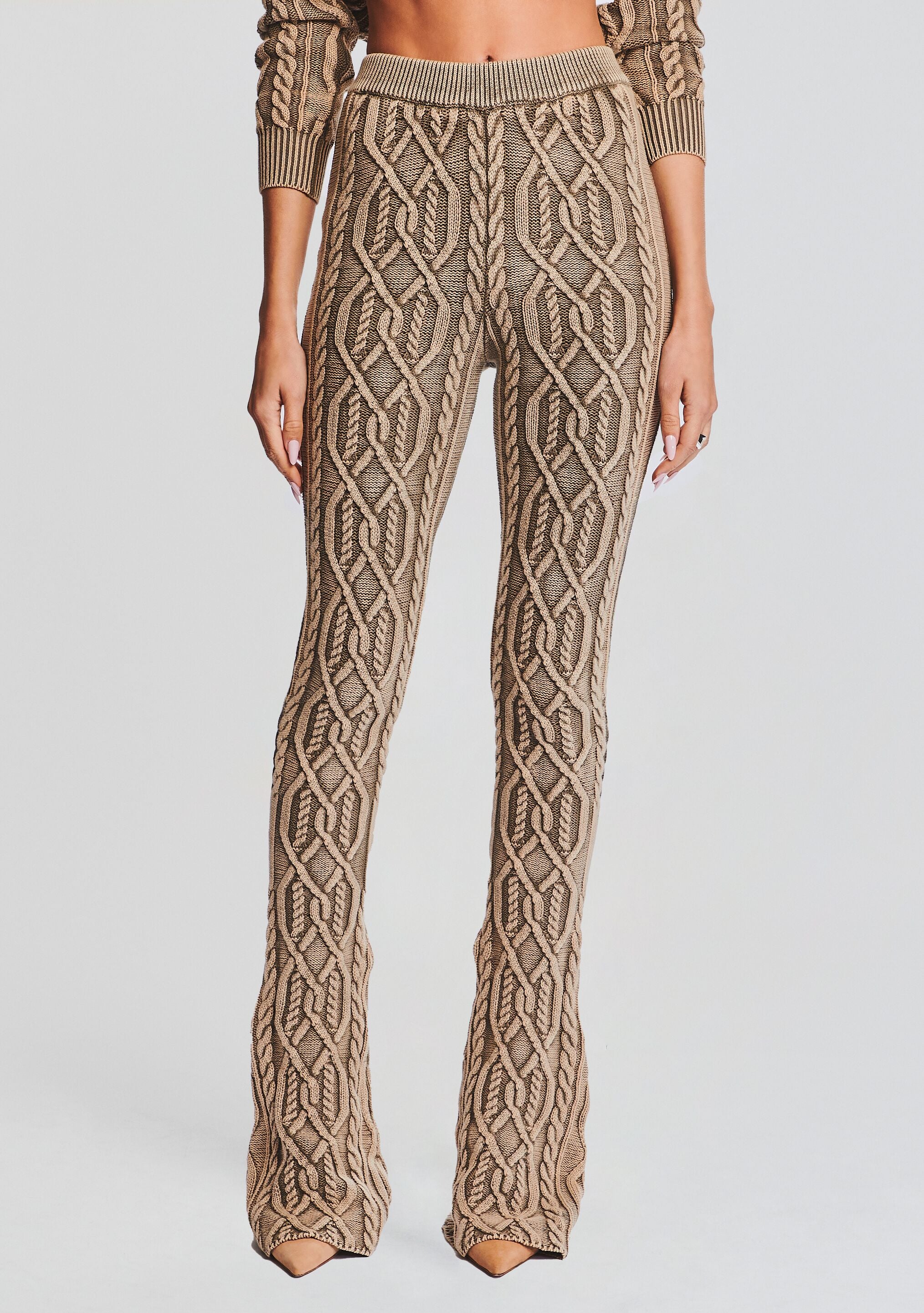 Cayenne Cable Knit Pant-Cup Shy