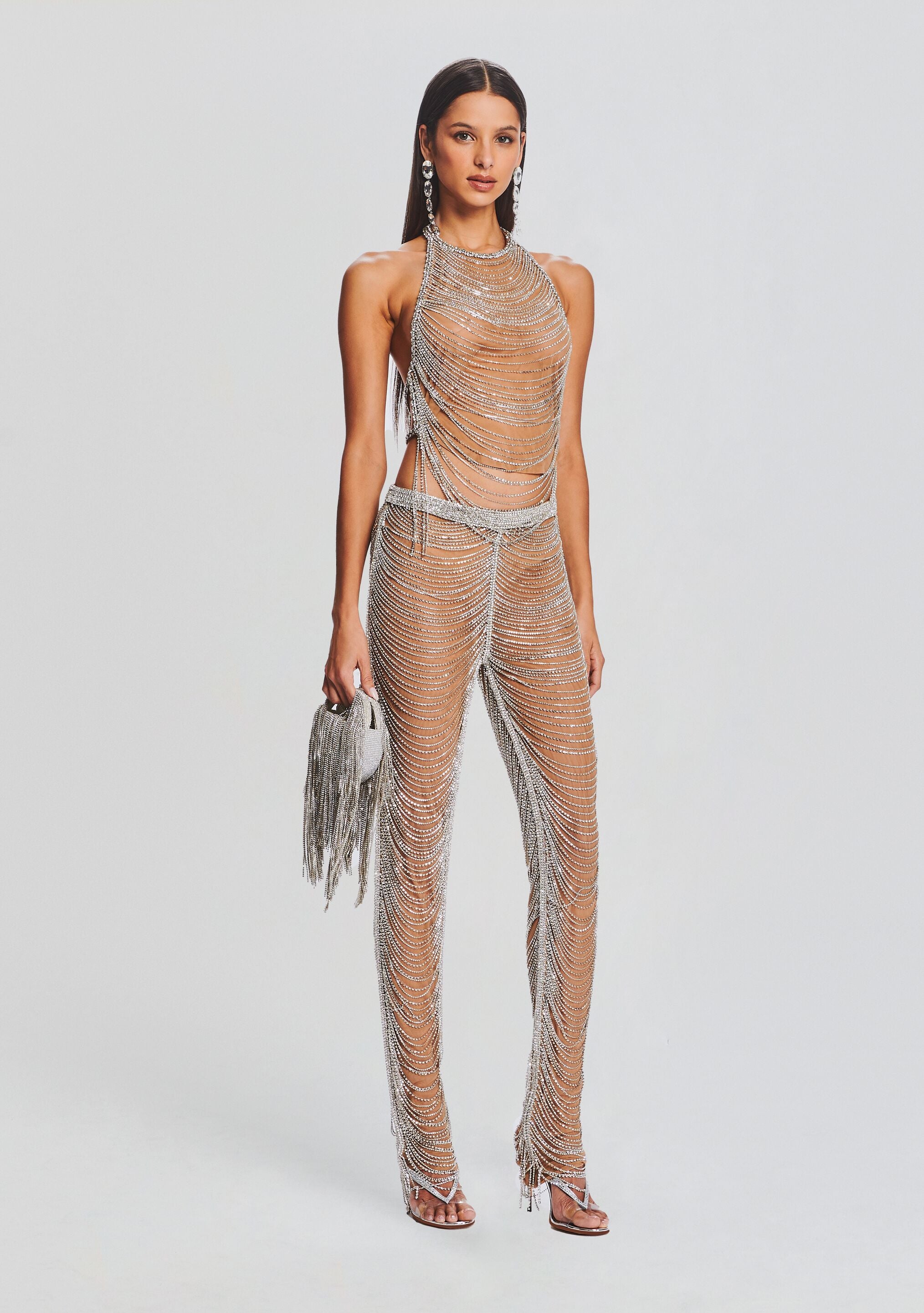 Zoe Embellished Pant-Cup Shy