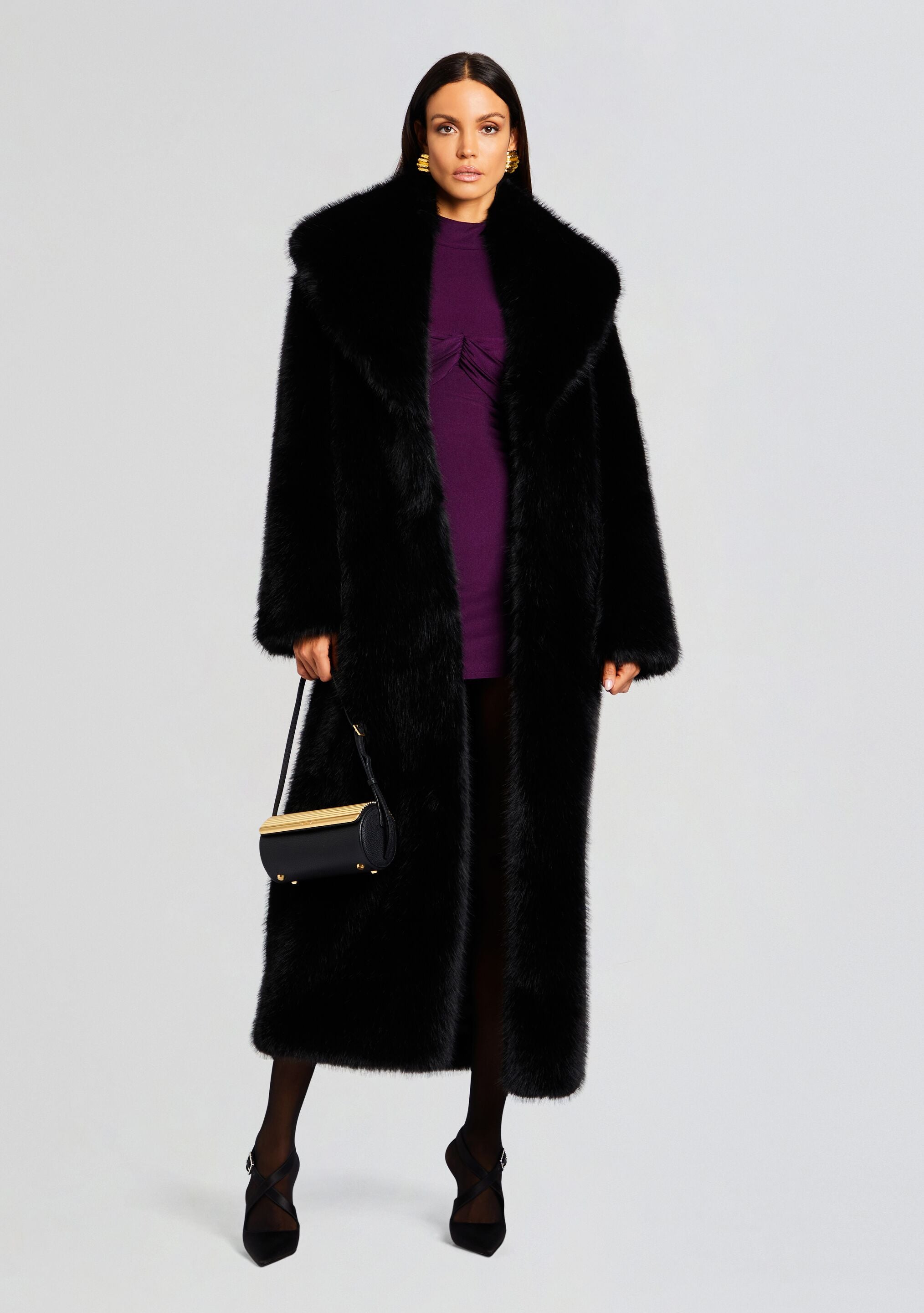 Averie Faux Fur Coat-Cup Shy