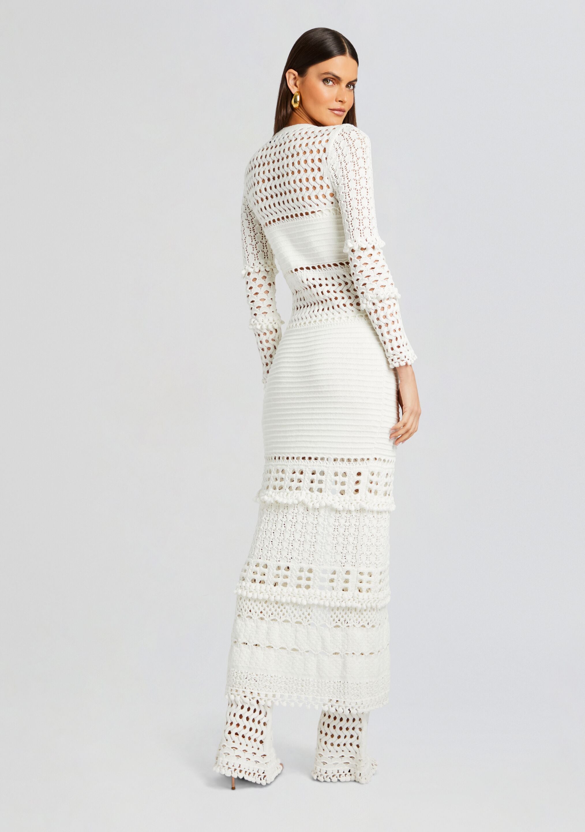 Alaia Knit Crochet Cardigan-Cup Shy