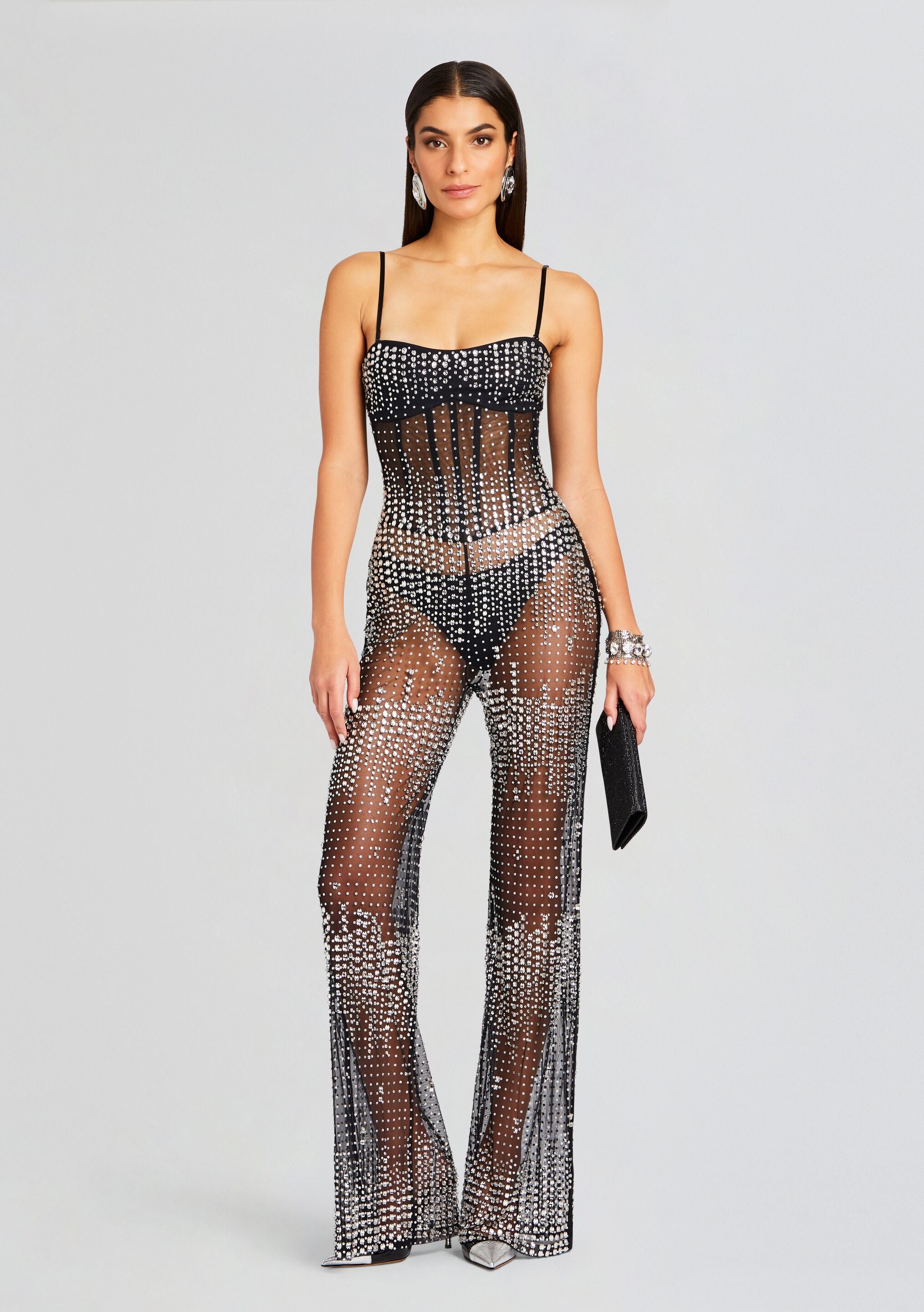 Adelynne Sequin Jumpsuit-Cup Shy