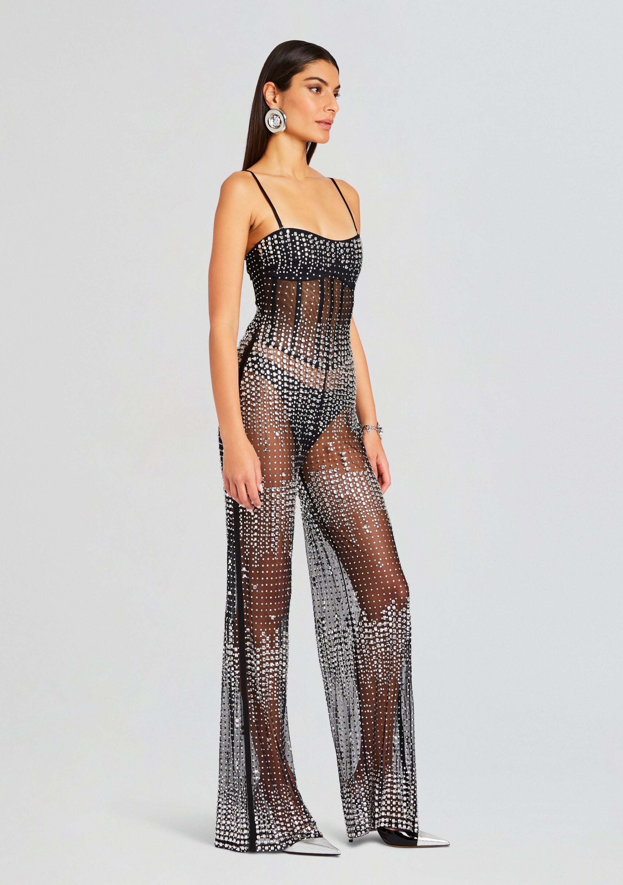 Adelynne Sequin Jumpsuit-Cup Shy