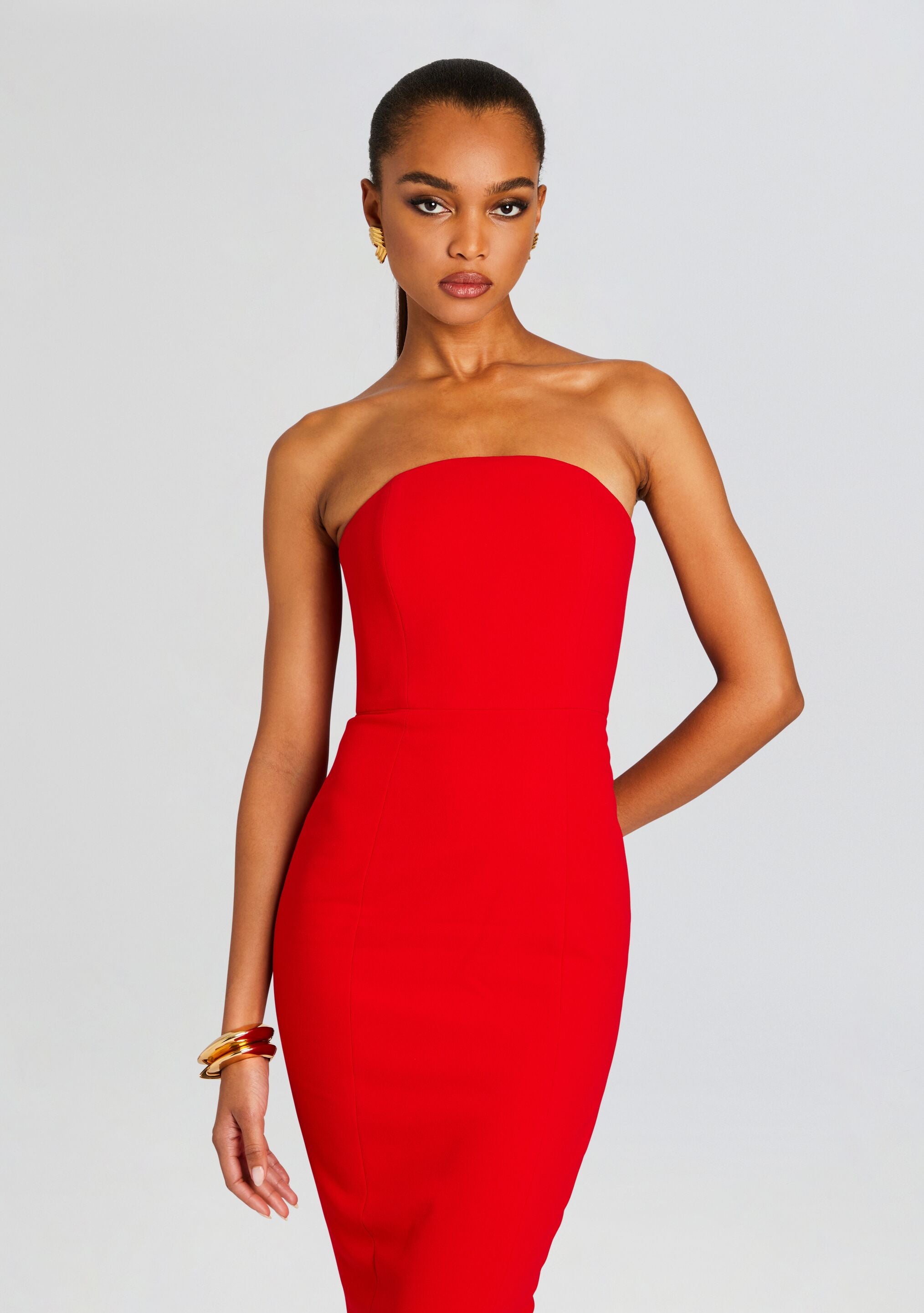 Half Moon Midi Dress-Cup Shy