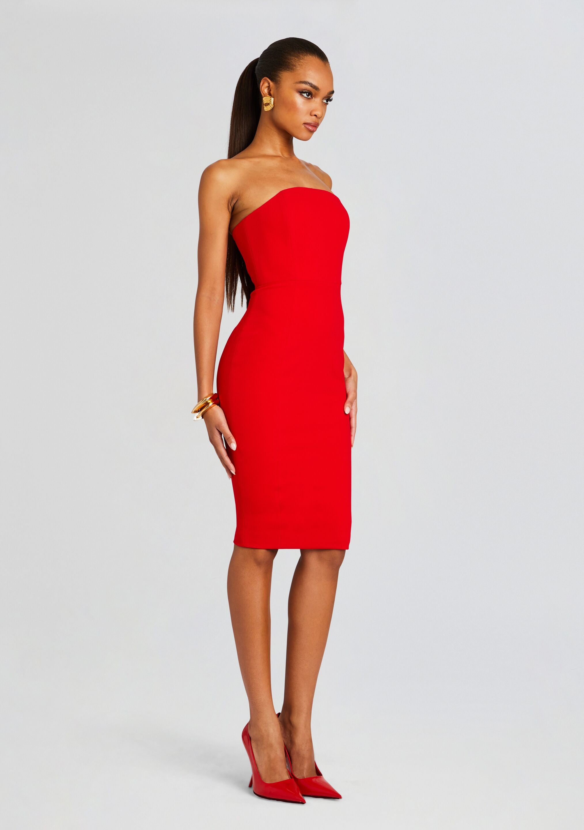 Half Moon Midi Dress-Cup Shy