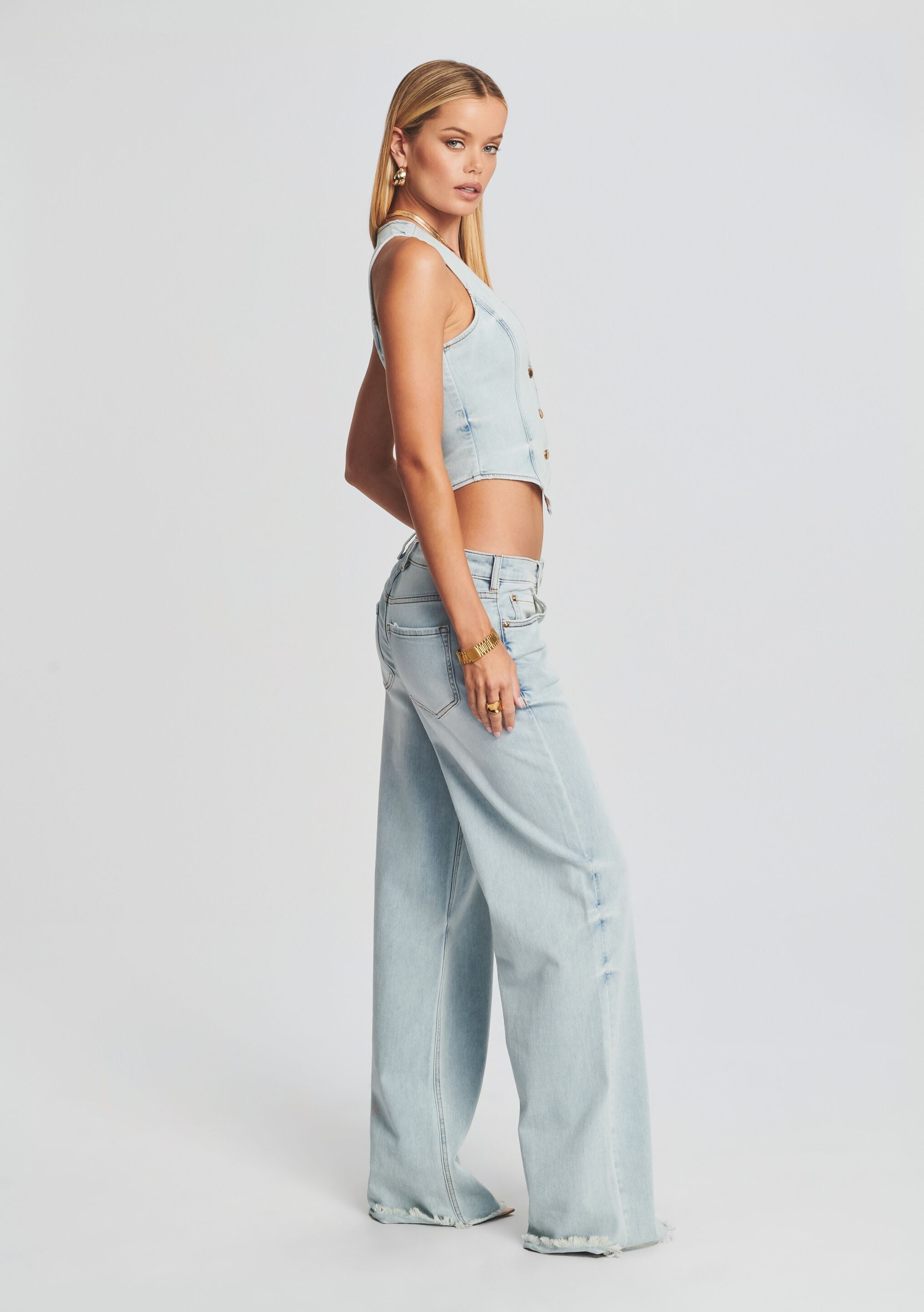 Taylor Denim Vest-Cup Shy