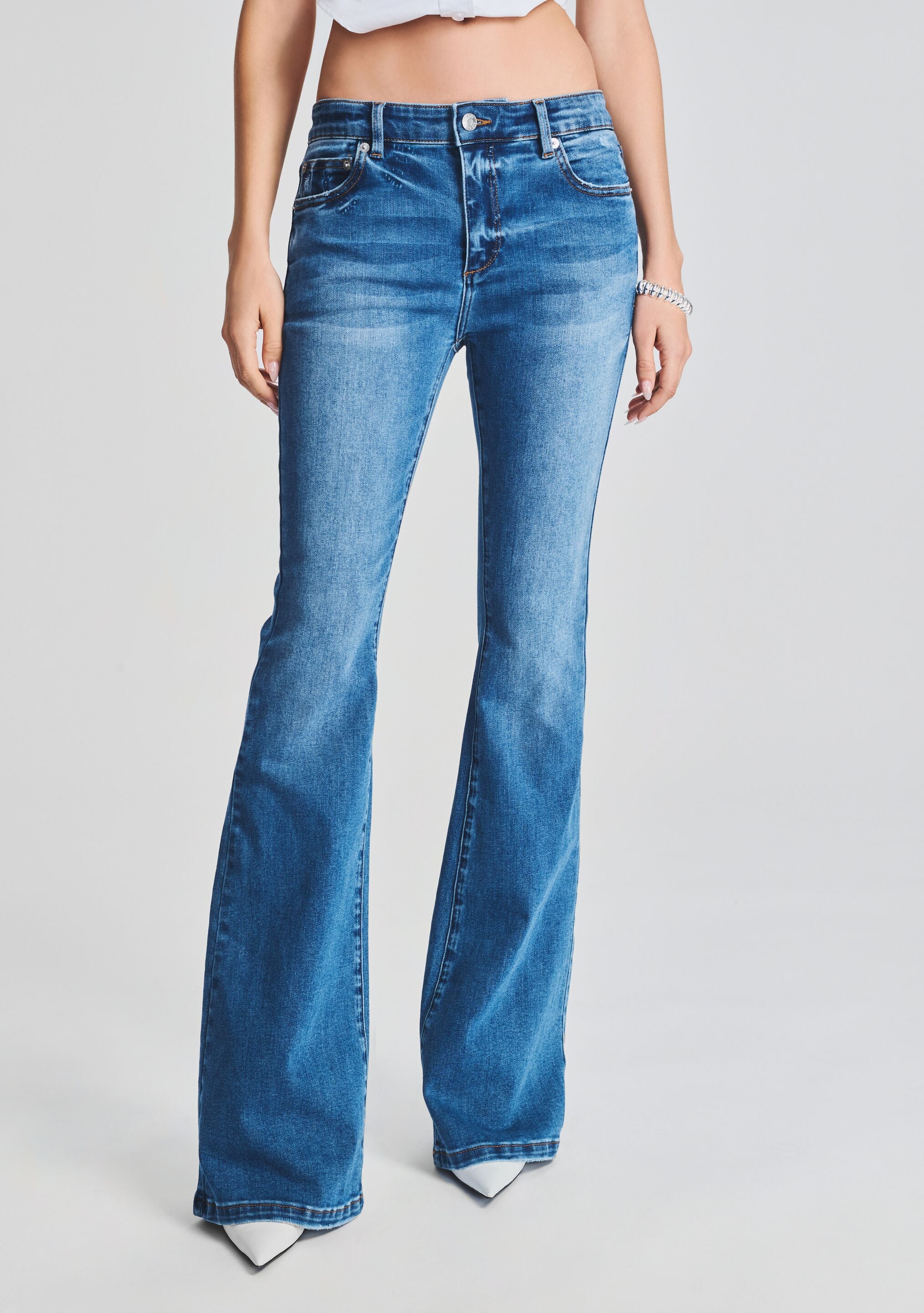 Demi Mid Rise Jean-Cup Shy