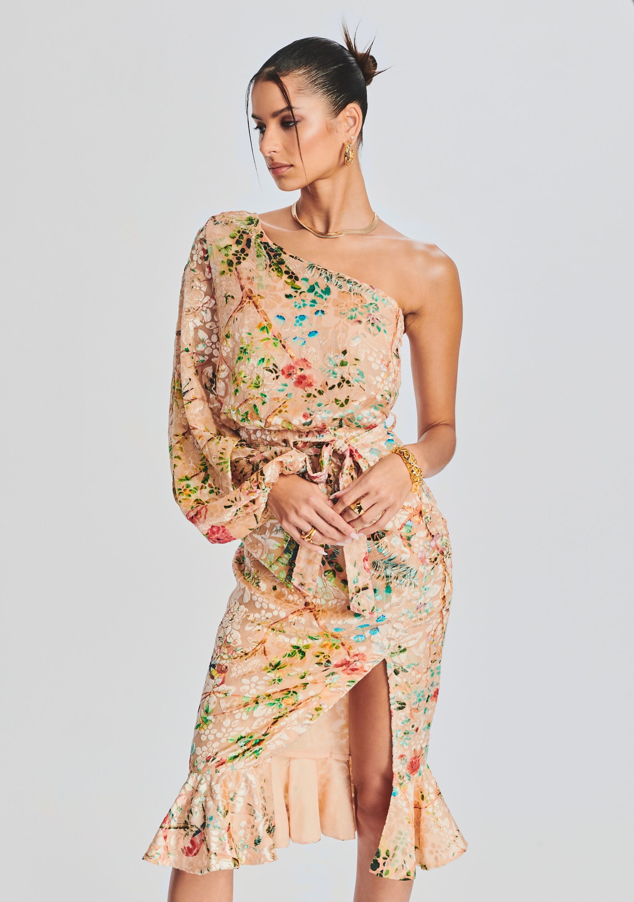 Veena Long Dress-Cup Shy