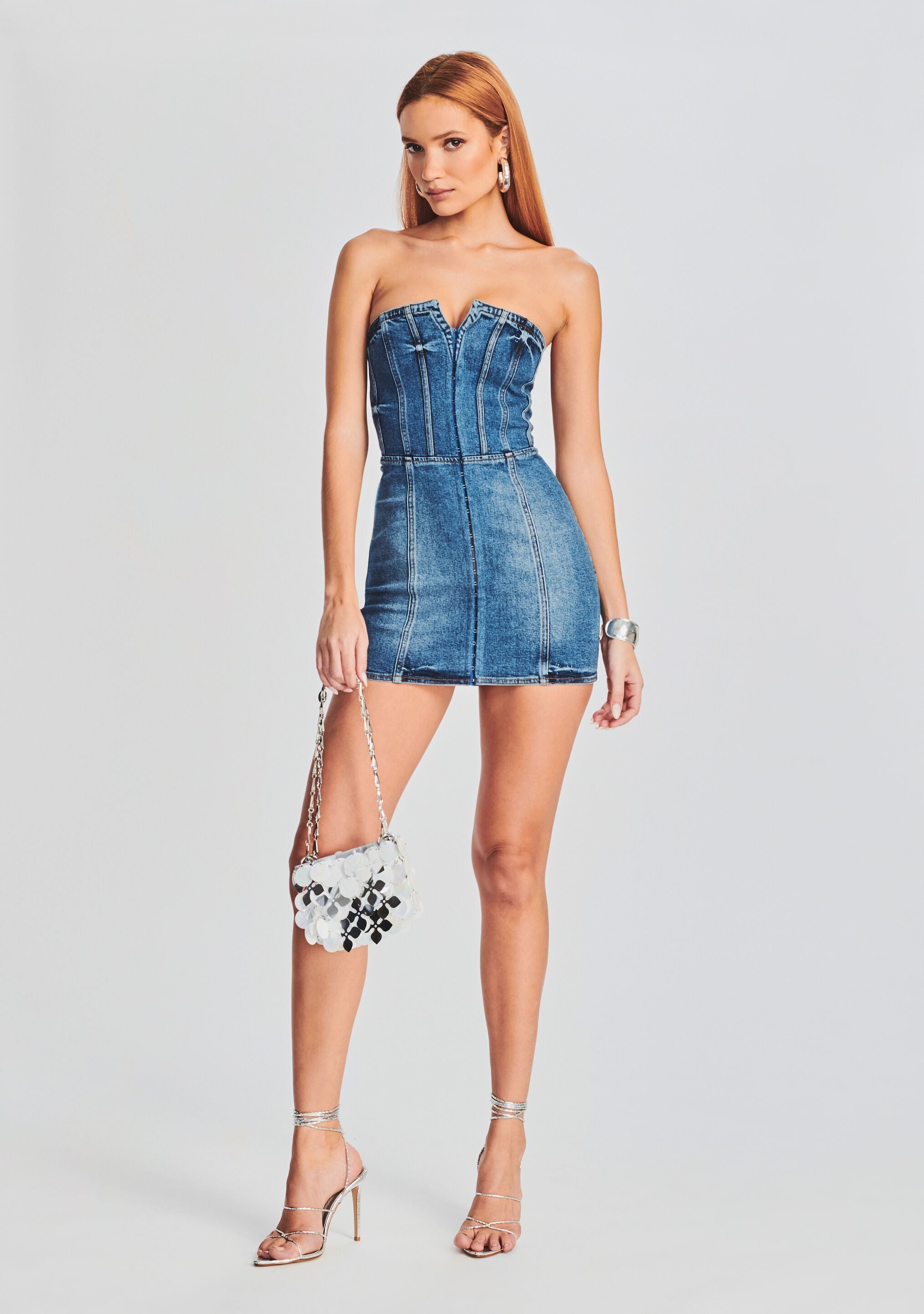Andreia Denim Dress-Cup Shy