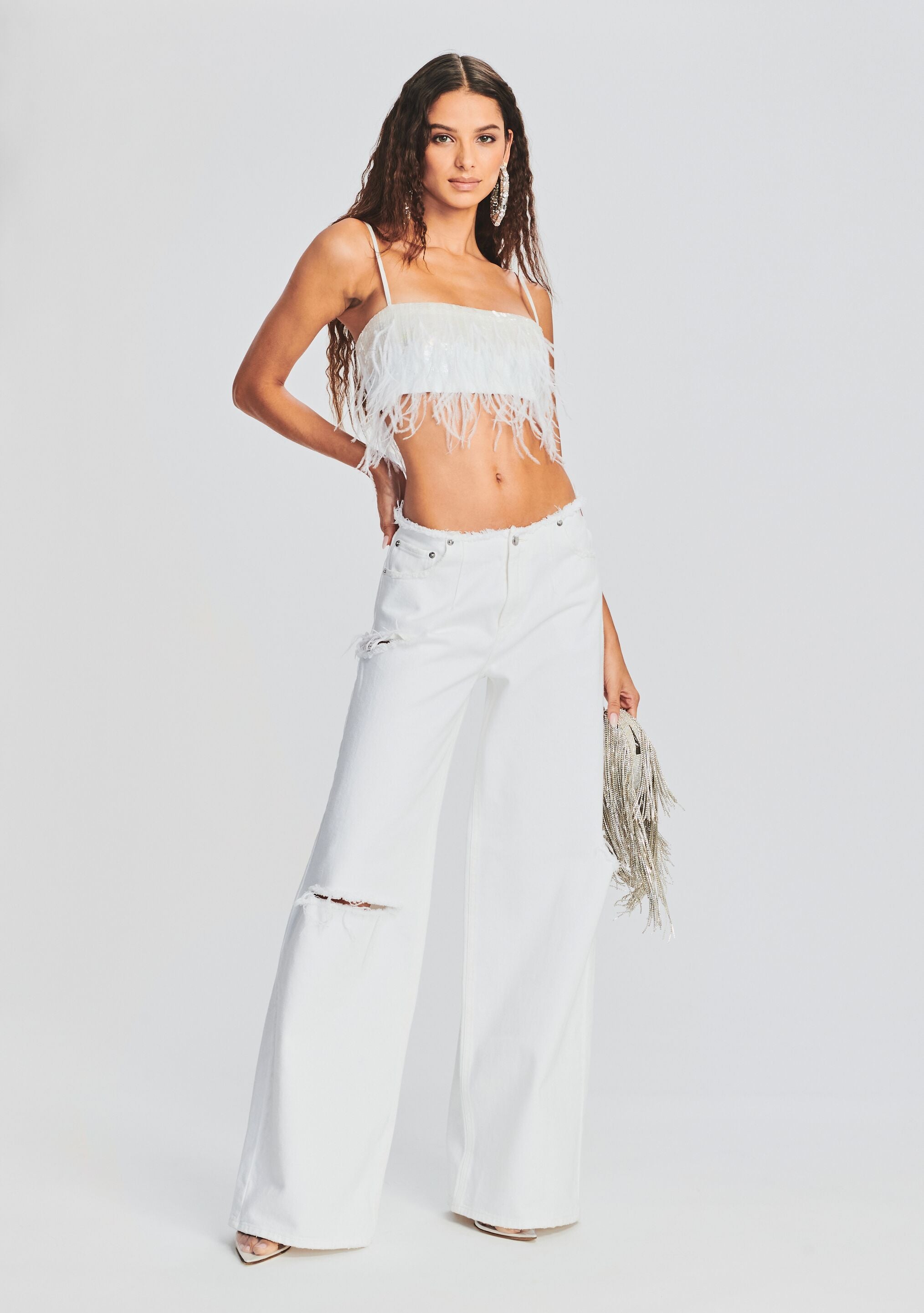 August Feather Sequin Top-Cup Shy