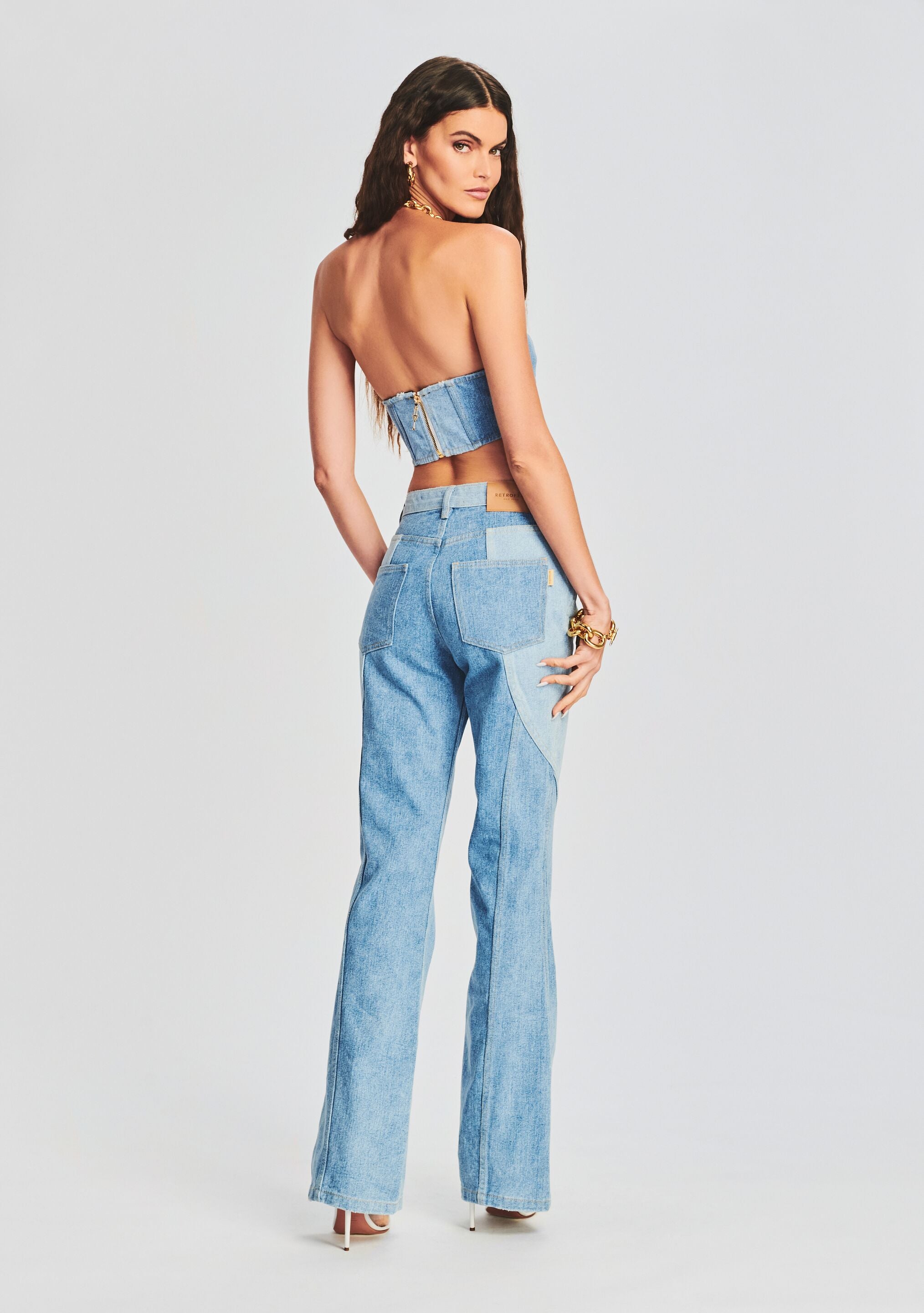 Enzo Denim Top-Cup Shy