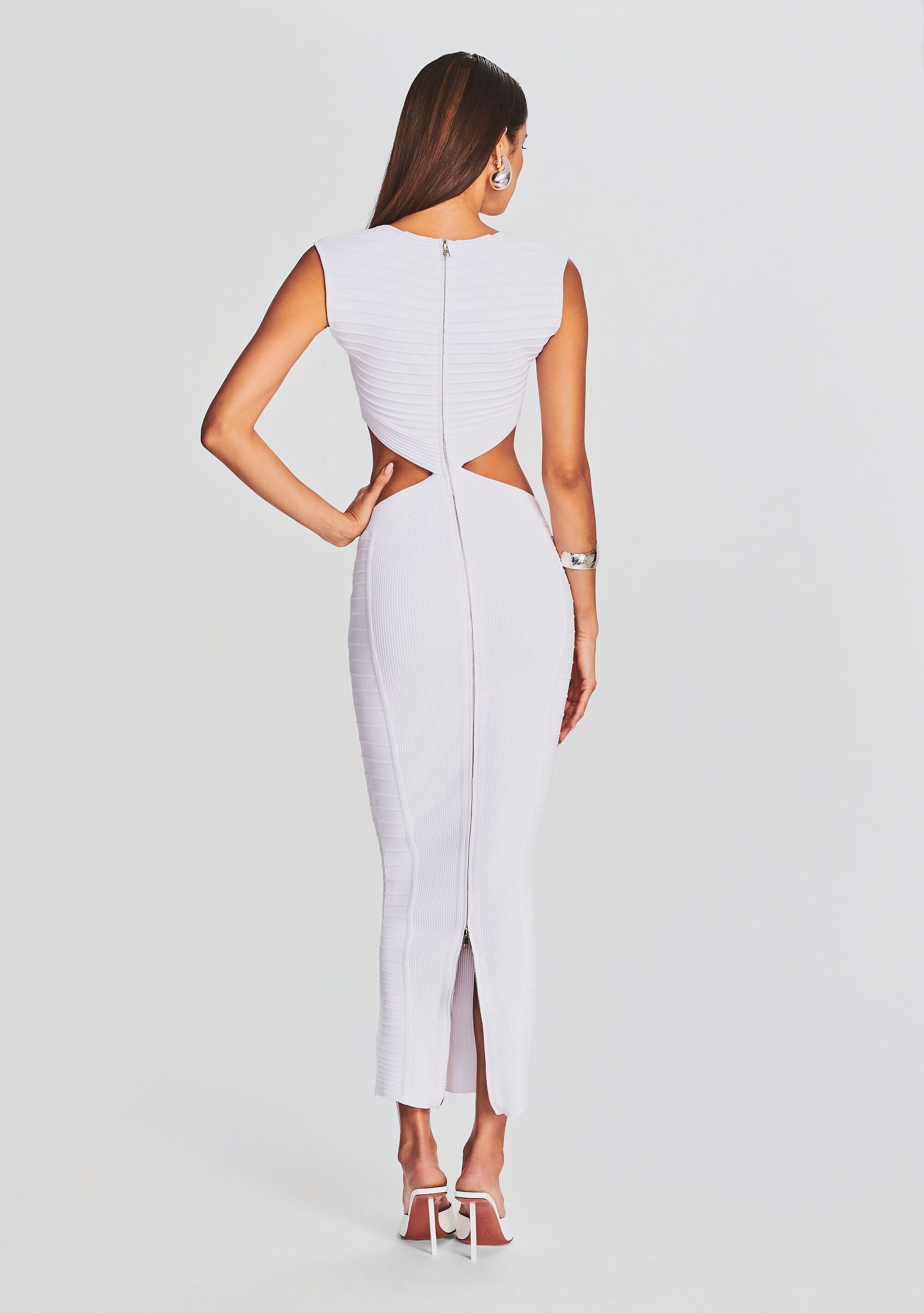 Tempo Bandage Knit Dress-Cup Shy
