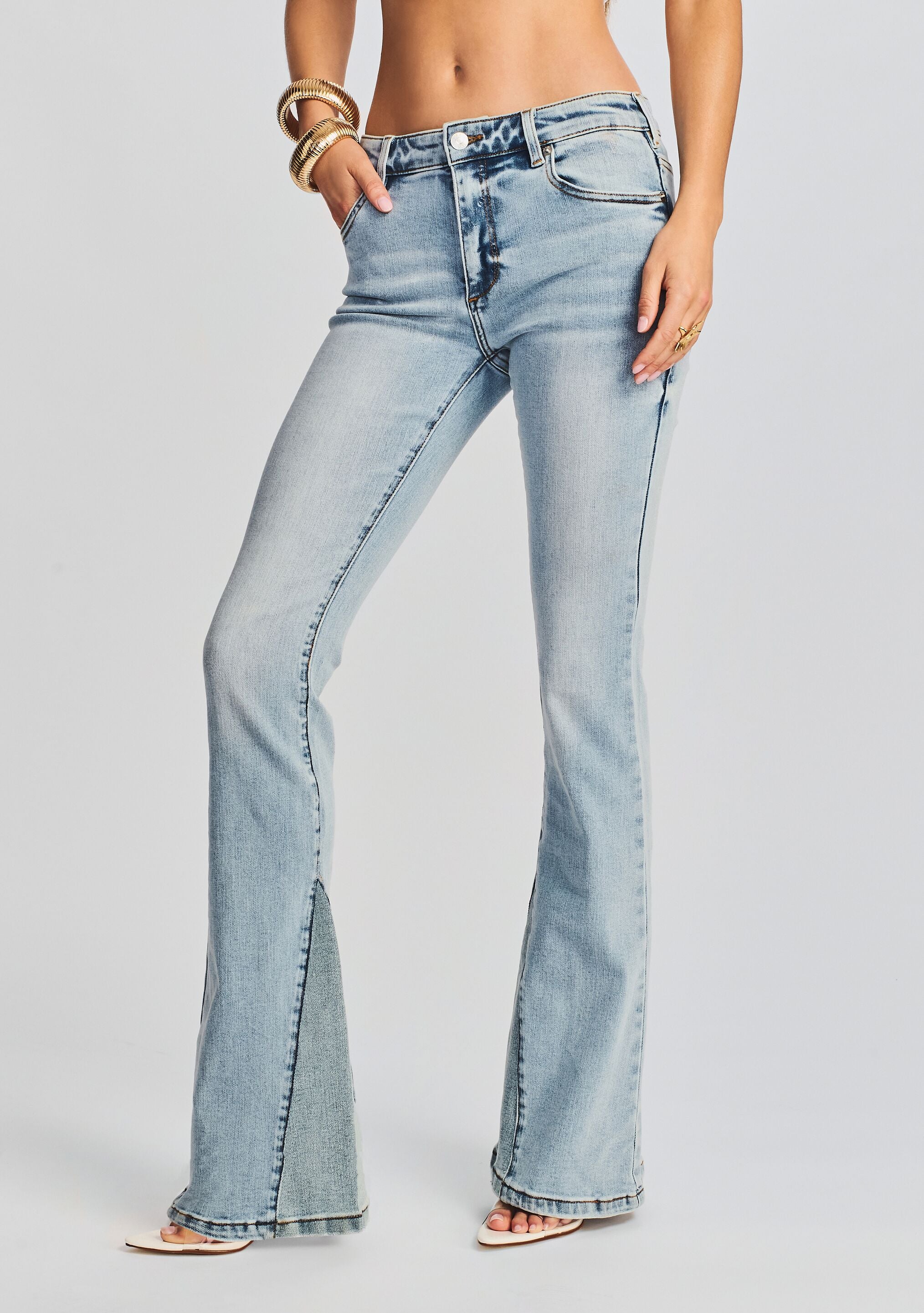 Demi Mid Rise Jean-Cup Shy