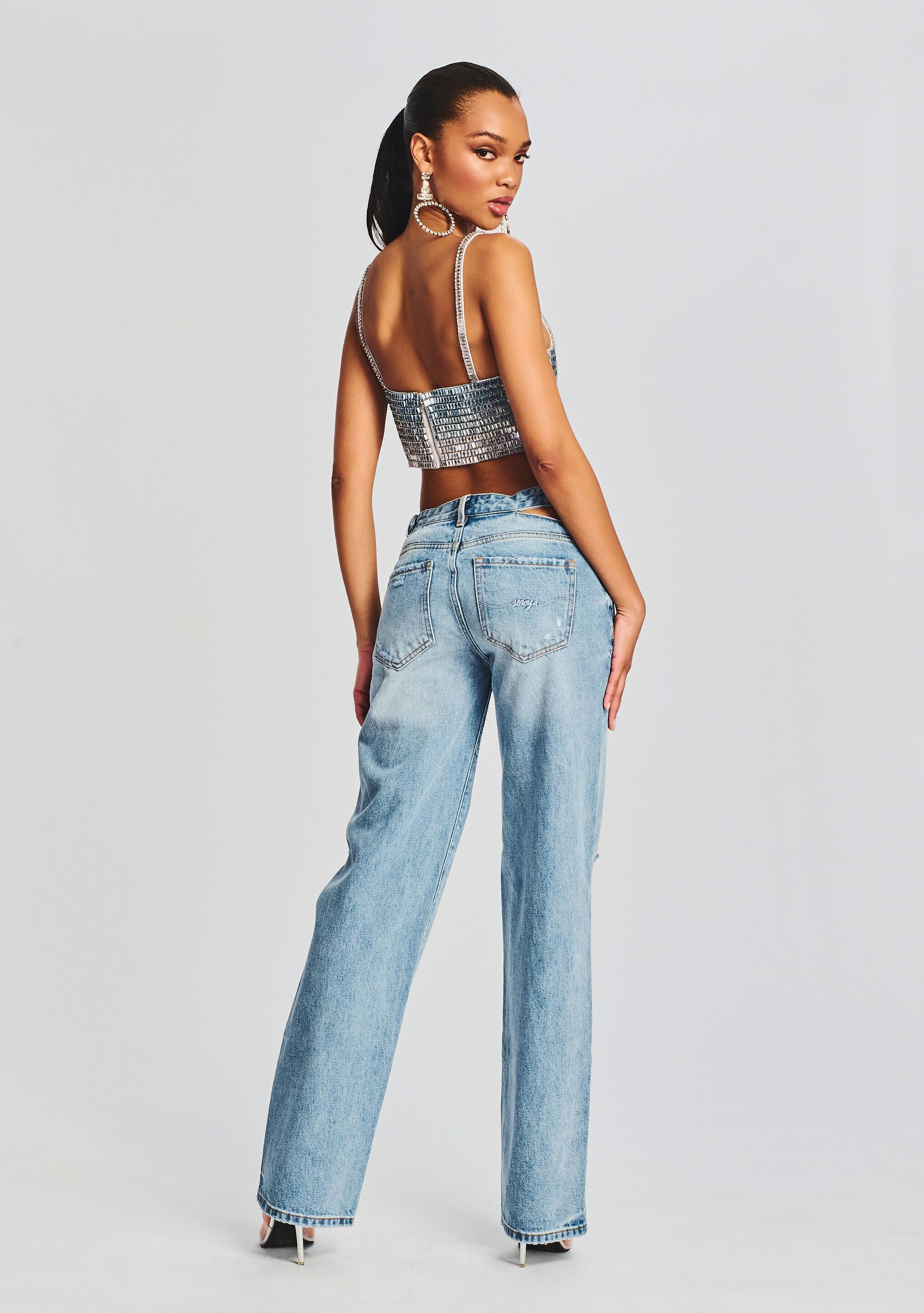 Christy Straight Leg Jean-Cup Shy