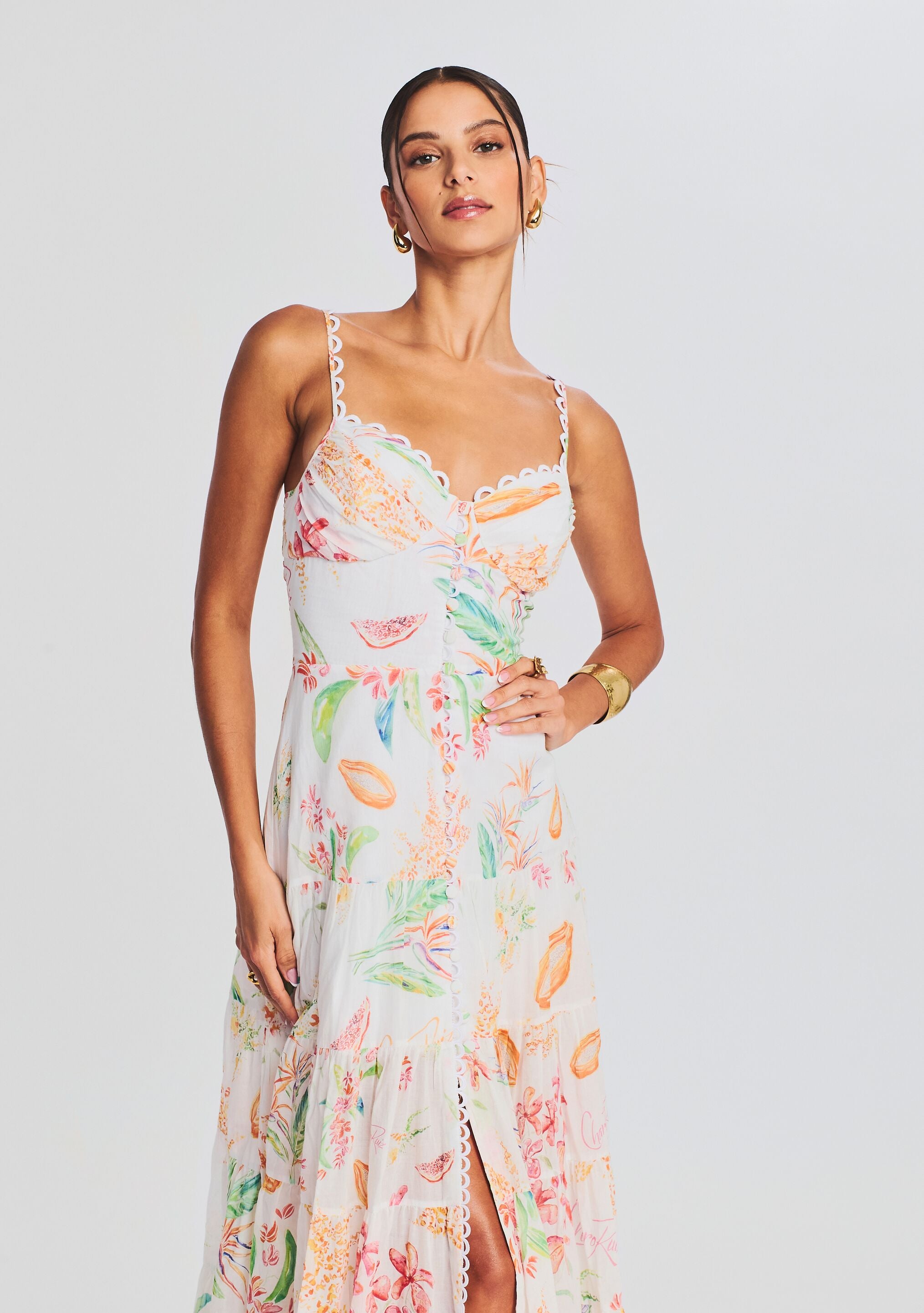 Melia Long Dress-Cup Shy