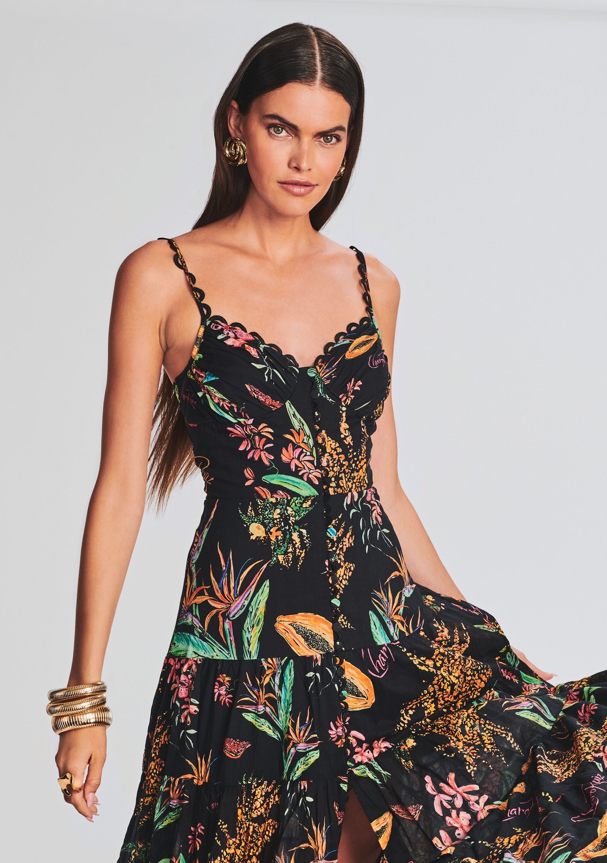 Melia Long Dress-Cup Shy