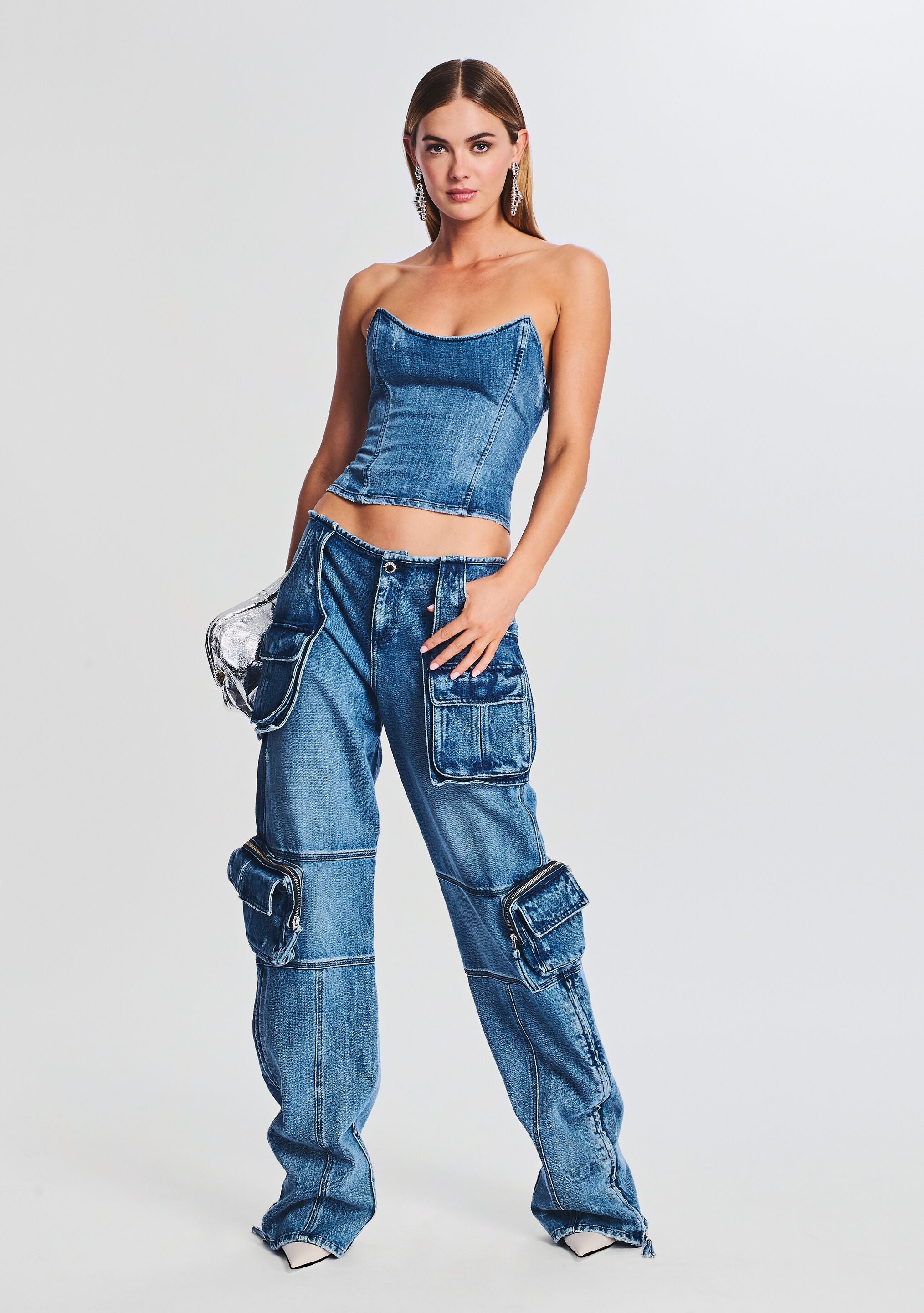 Allie Denim Top-Cup Shy