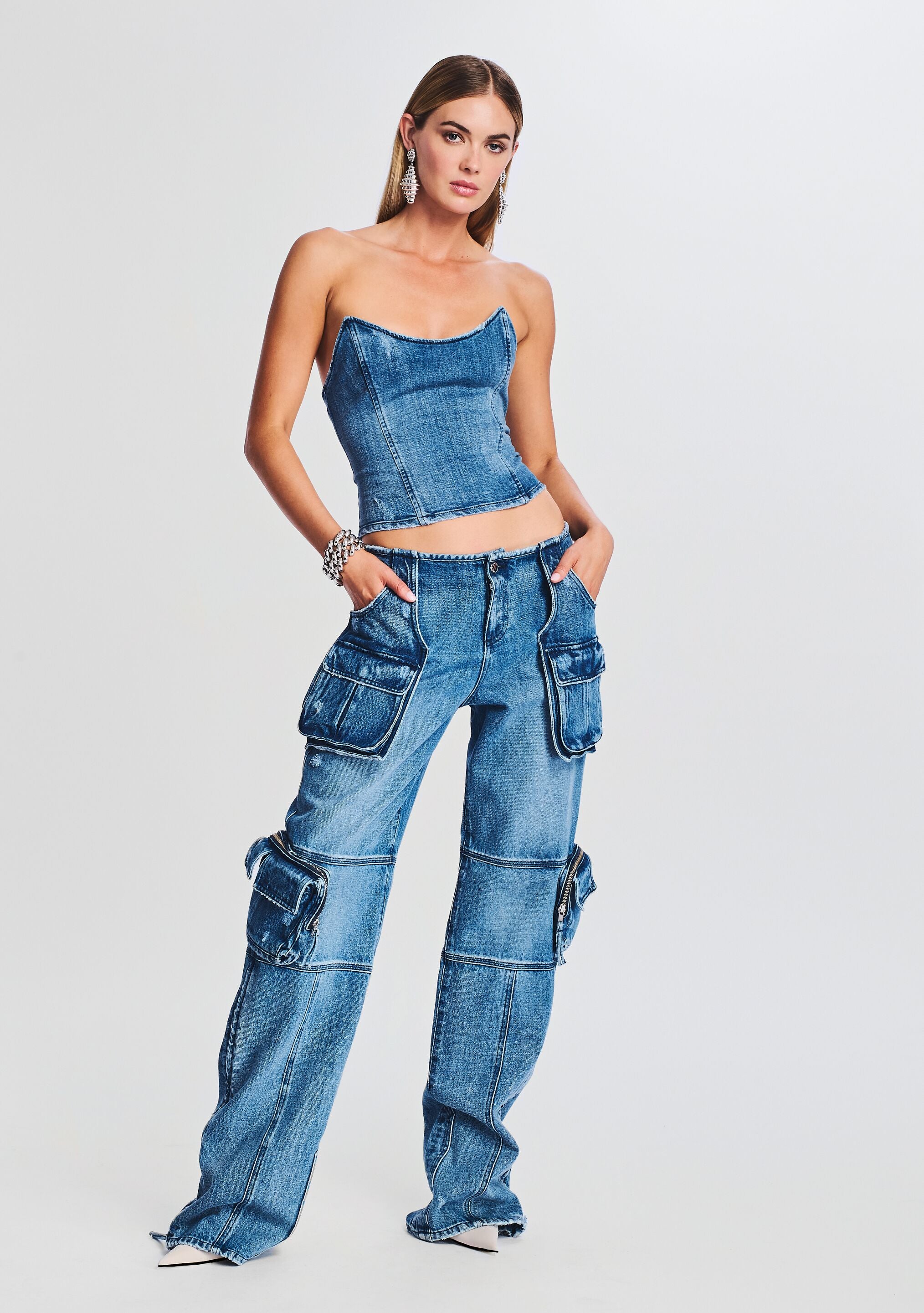 Allie Denim Top-Cup Shy