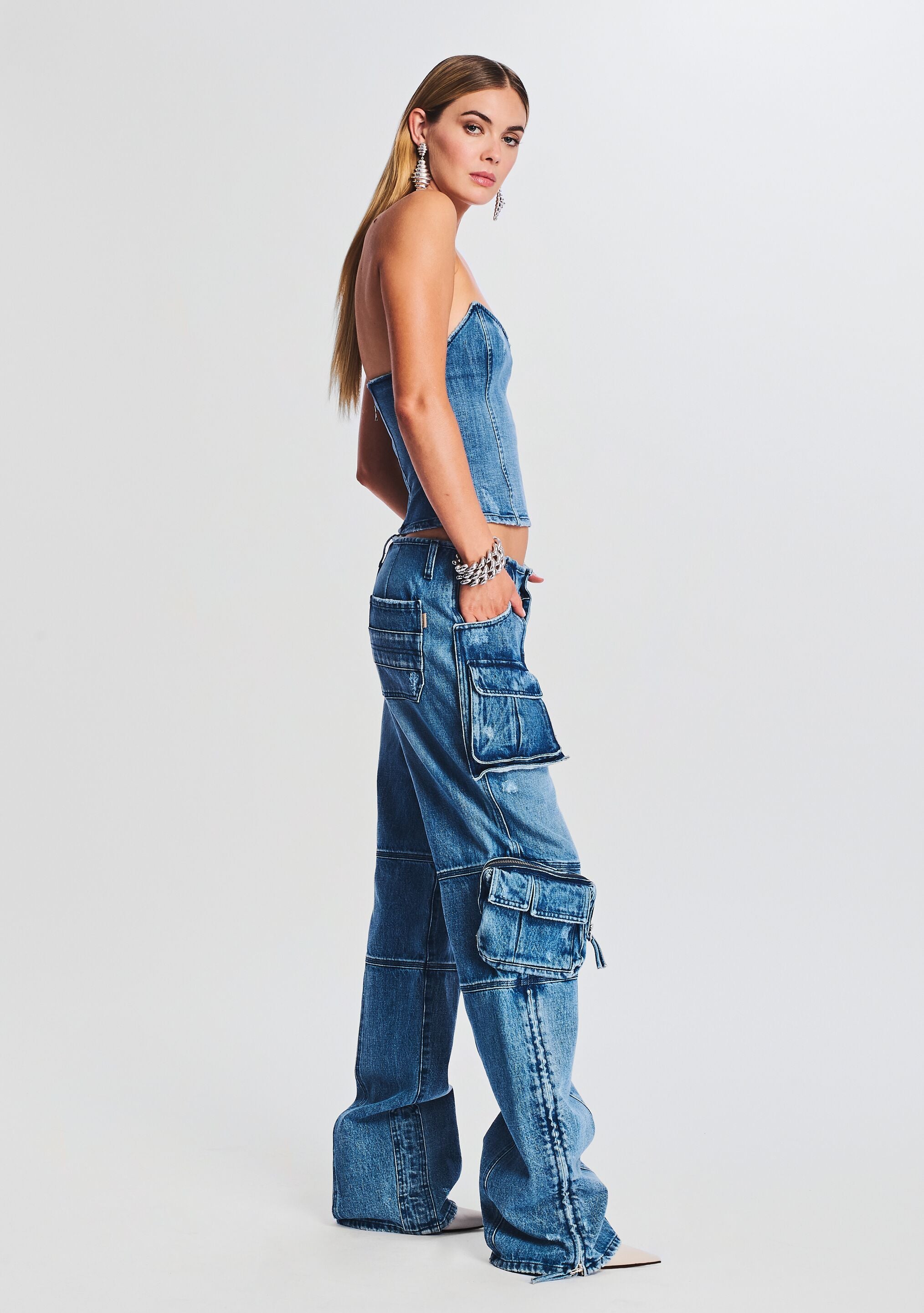 Allie Denim Top-Cup Shy