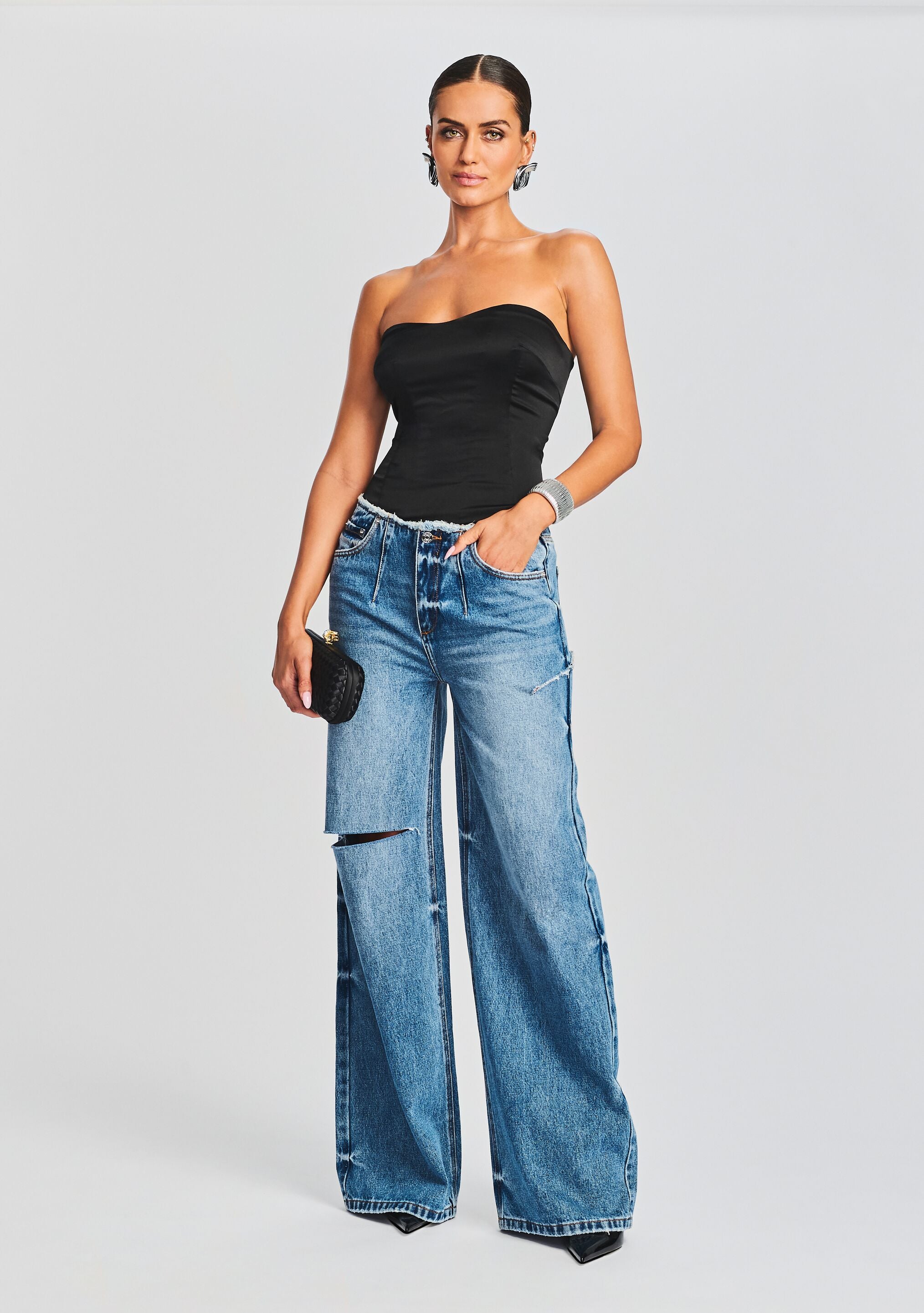 Aston Wide Leg Jean-Cup Shy
