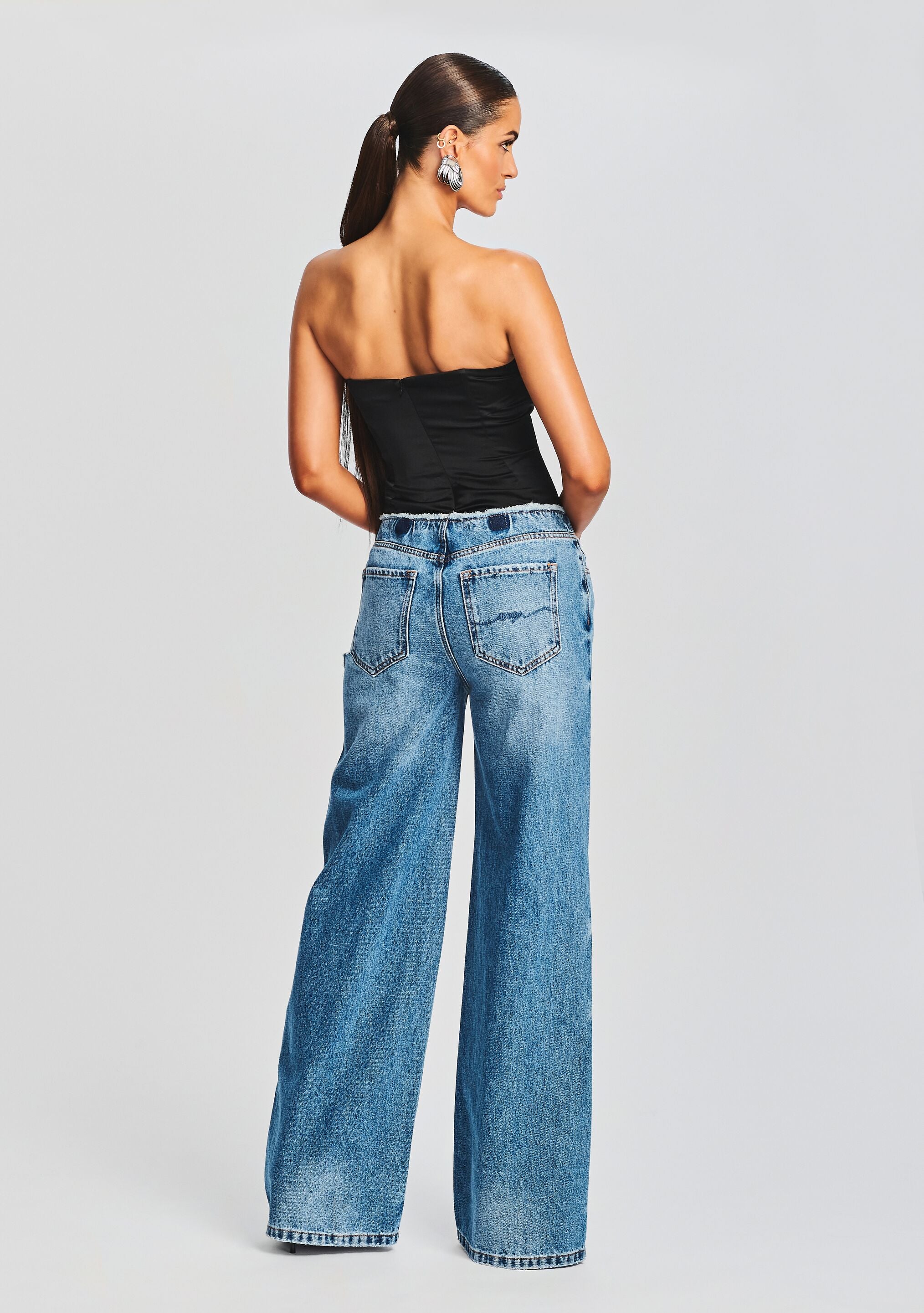 Aston Wide Leg Jean-Cup Shy