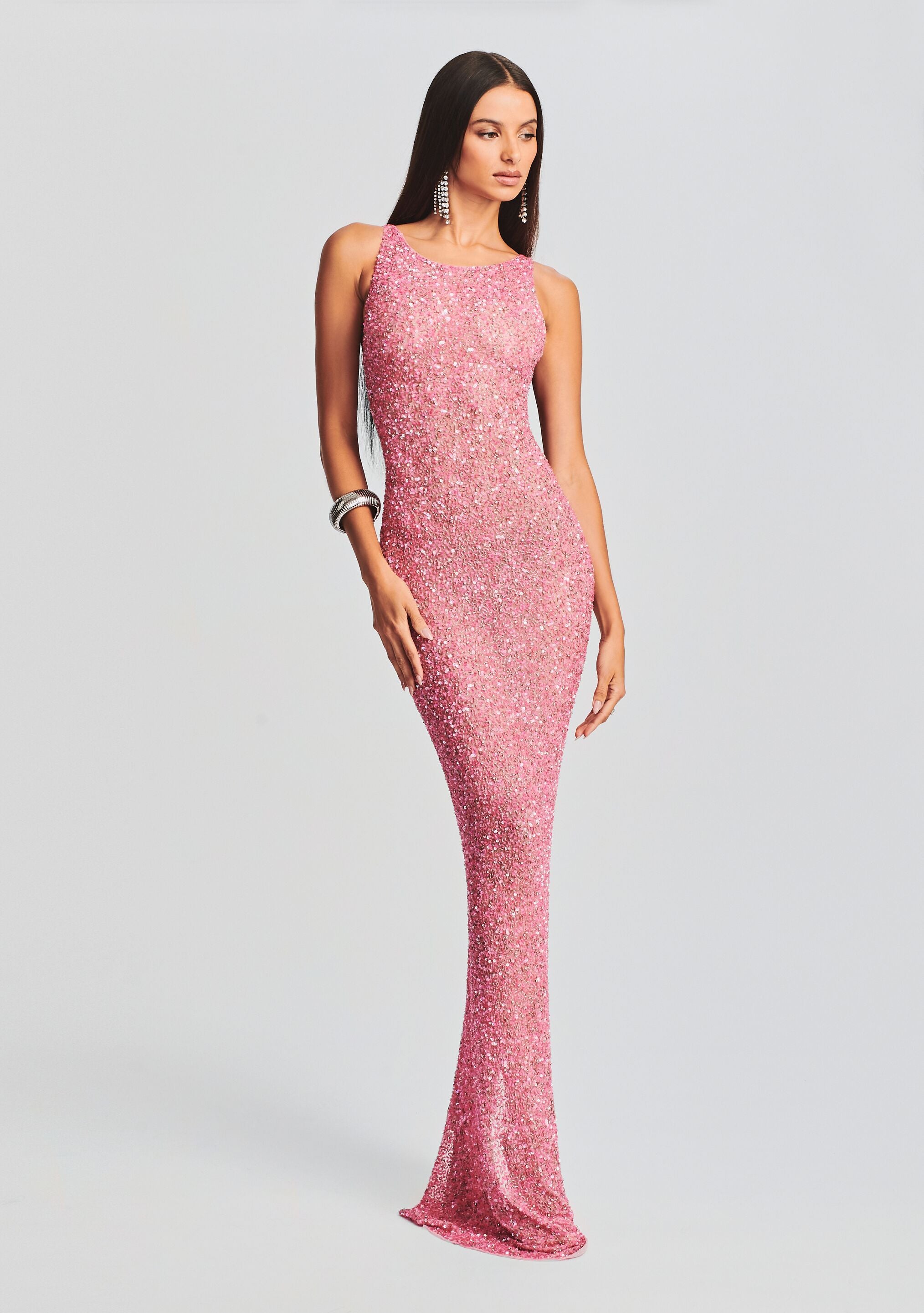 Sasha Sequin Dress-Cup Shy