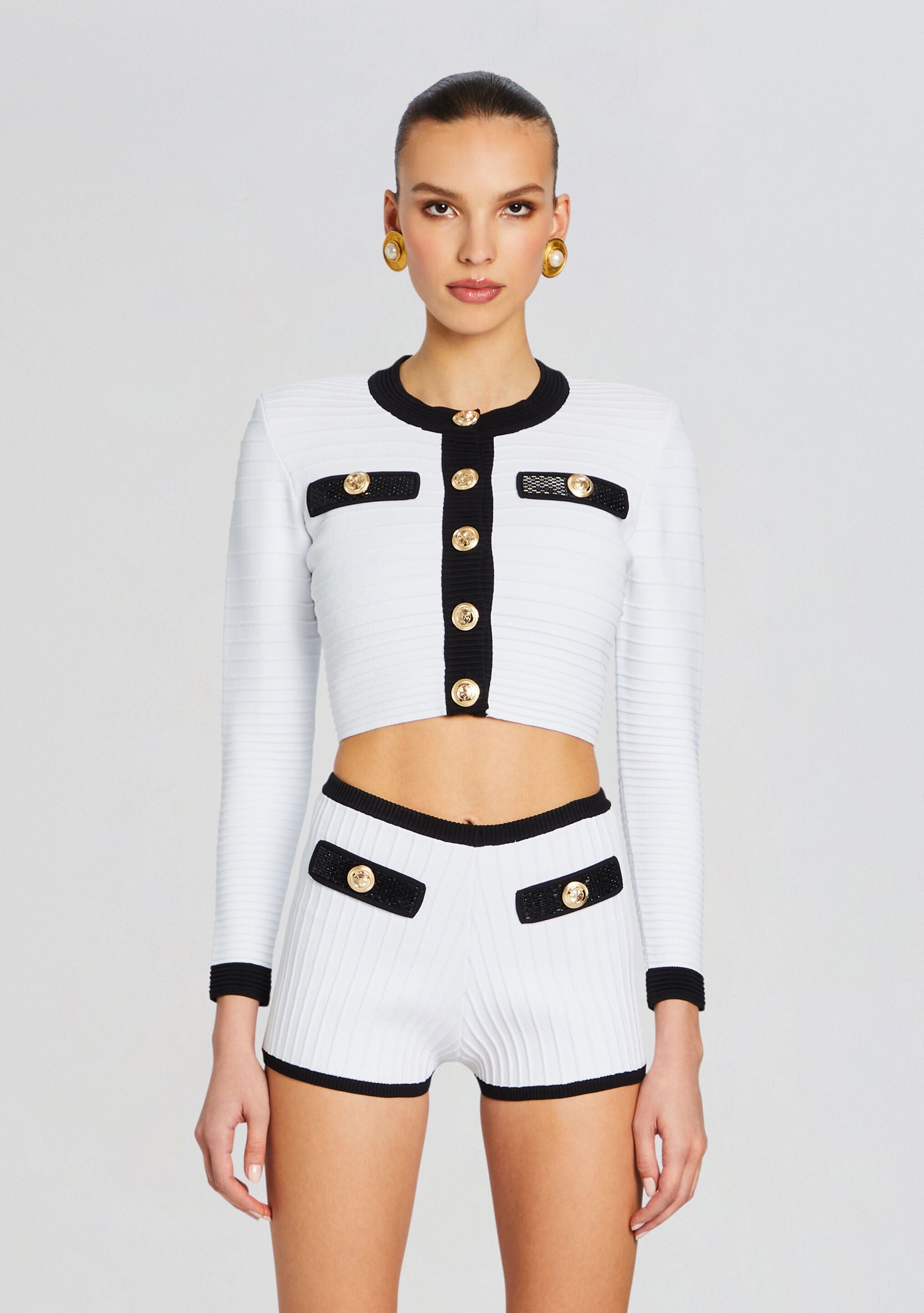 Ainsley Bandage Knit Jacket-Cup Shy