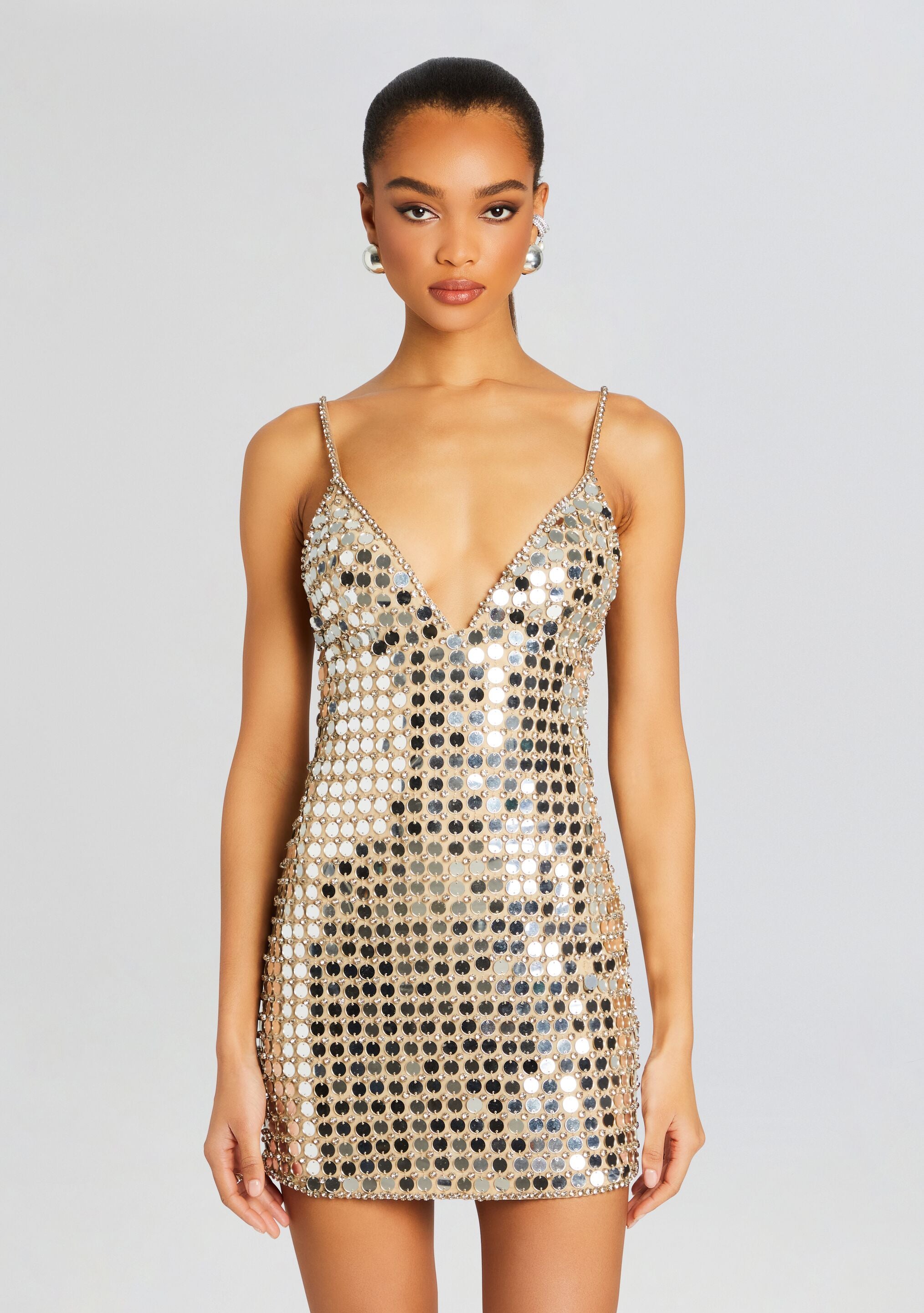 Airalyse Embellished Dress-Cup Shy