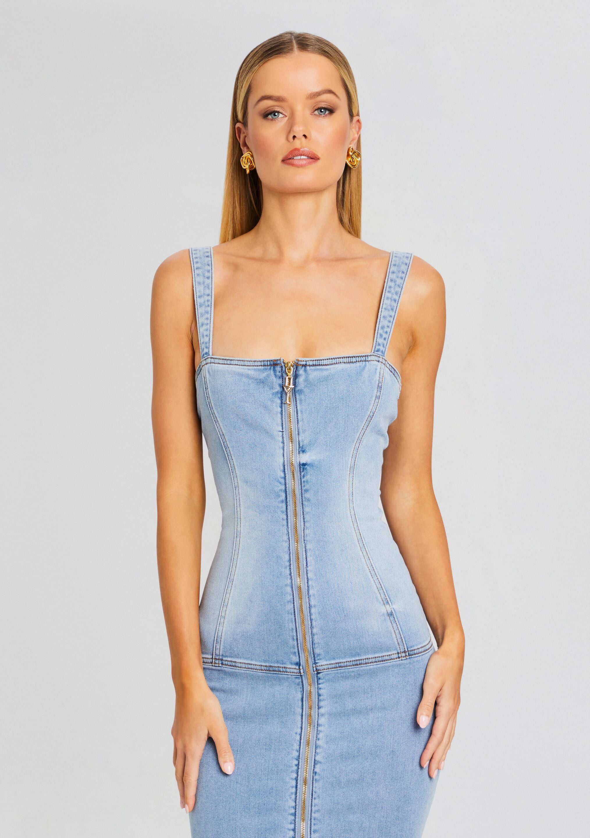 Lyndon Denim Dress-Cup Shy