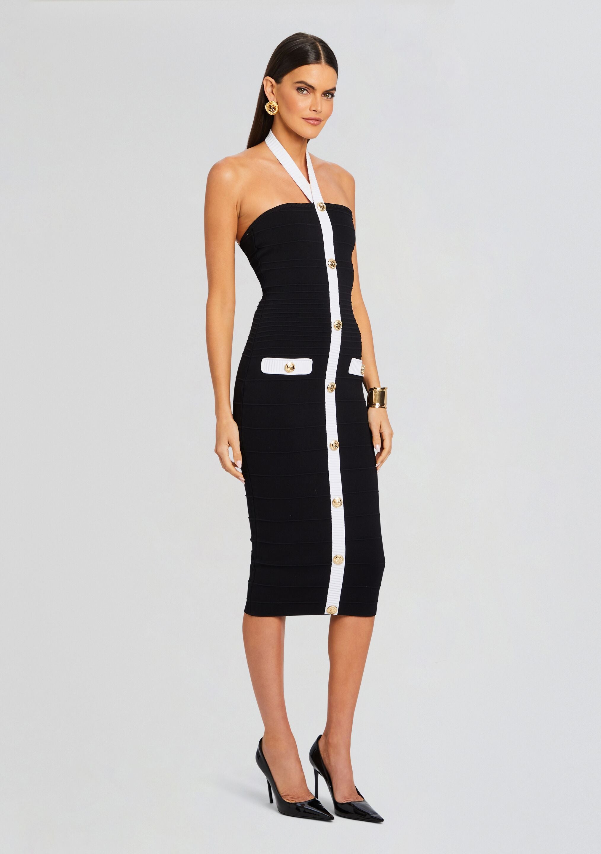 Sloane Bandage Knit Dress-Cup Shy