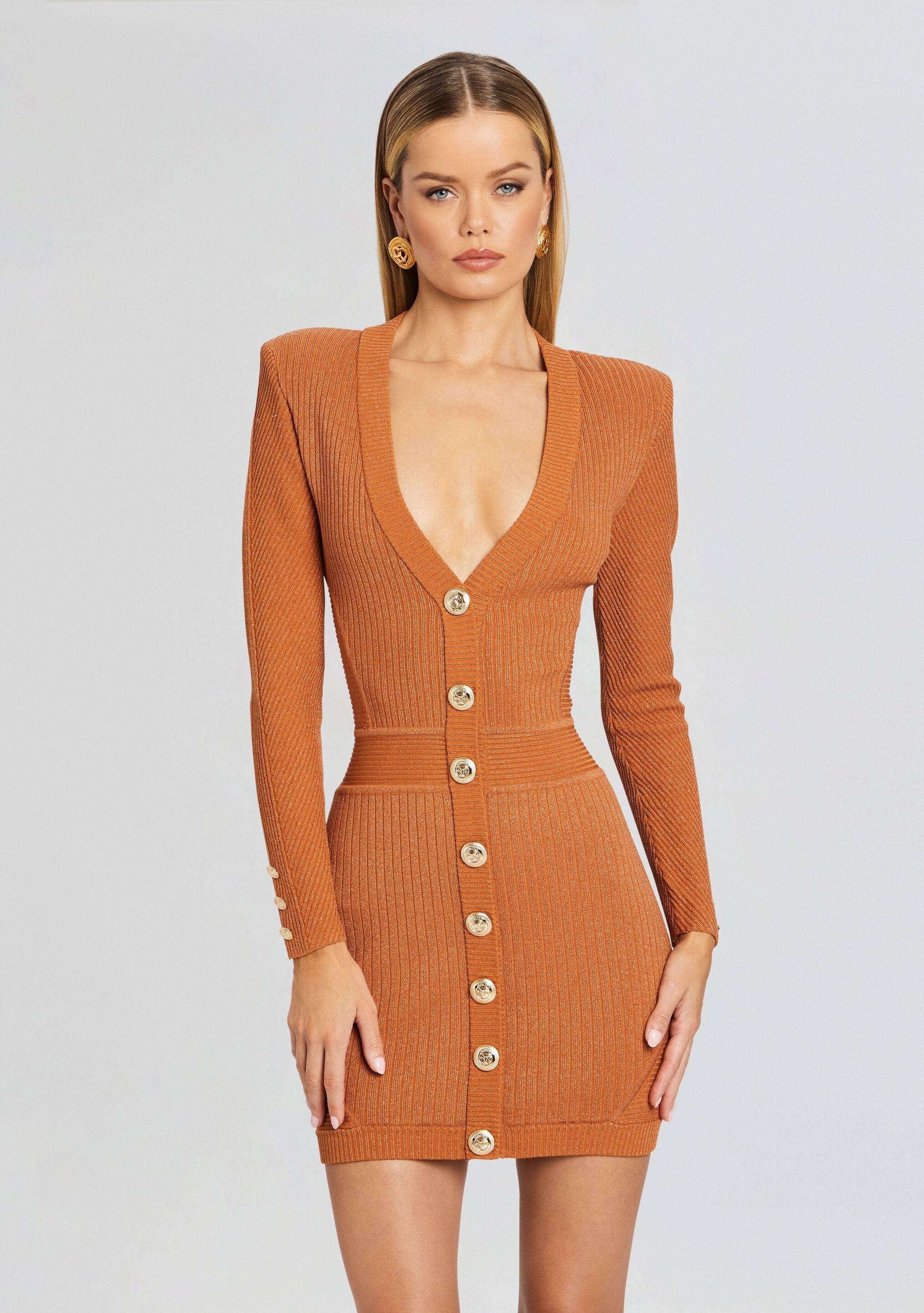 Zem Rib Knit Dress-Cup Shy