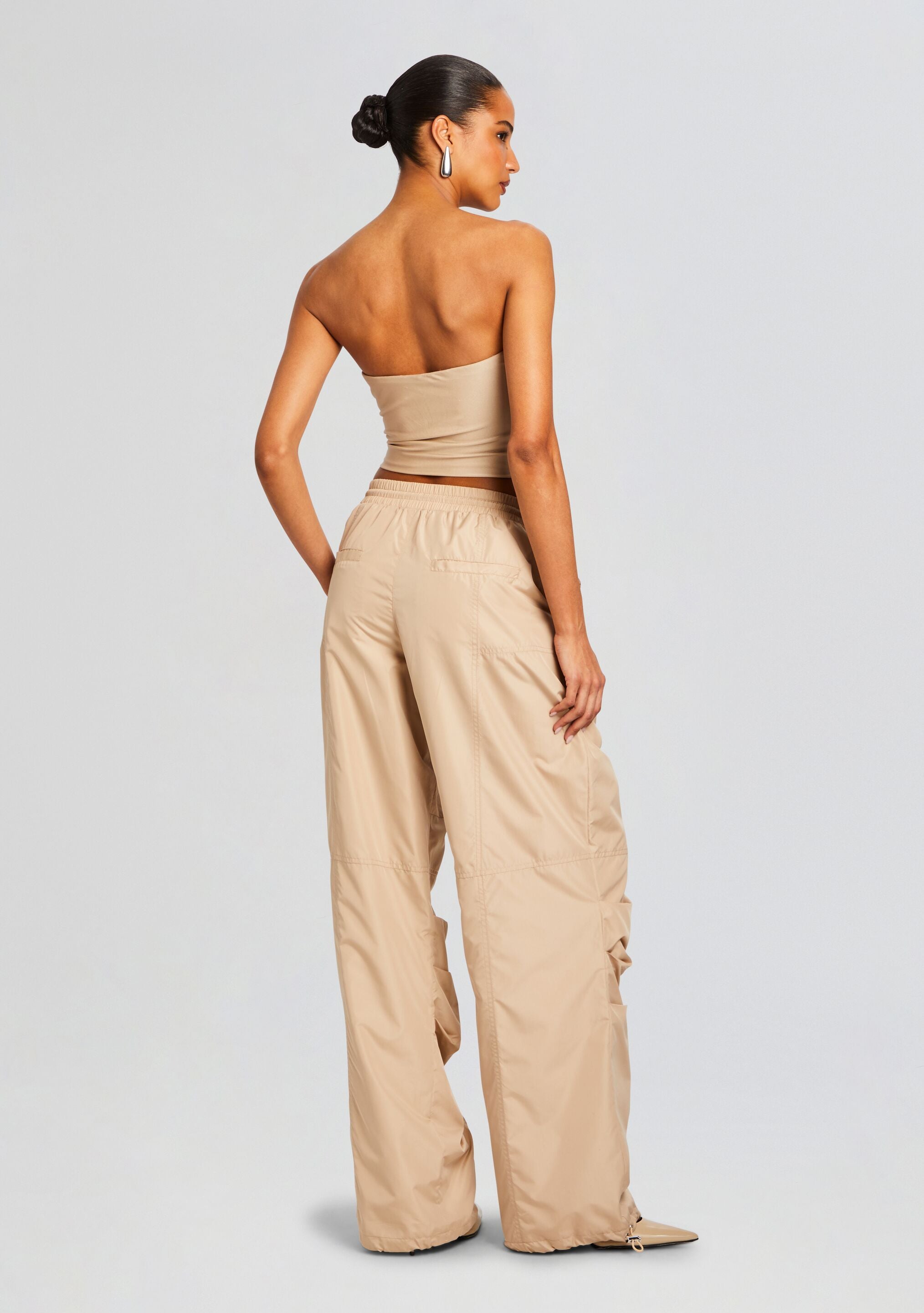 Adelia Ruched Cargo Pant-Cup Shy
