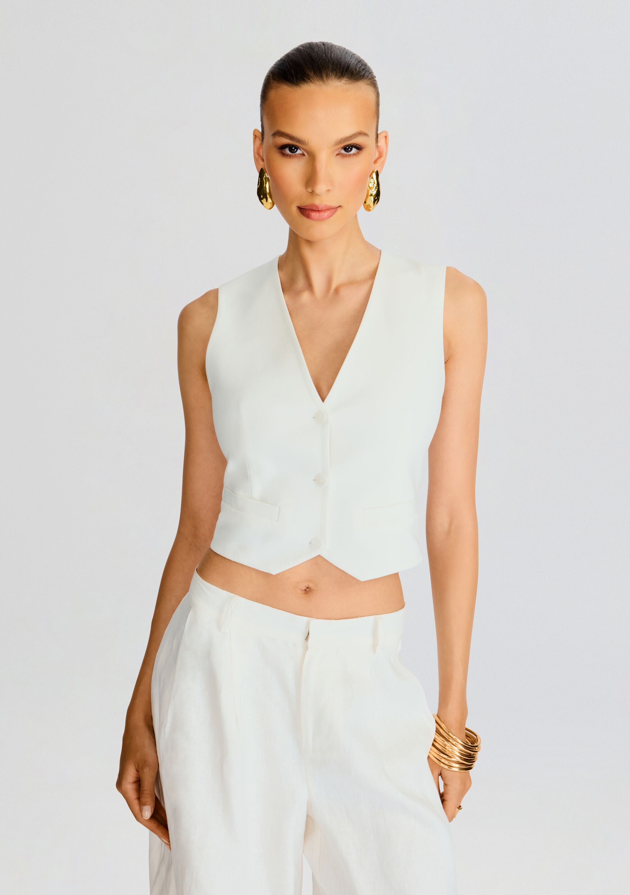 Fraser Suiting Vest-Cup Shy