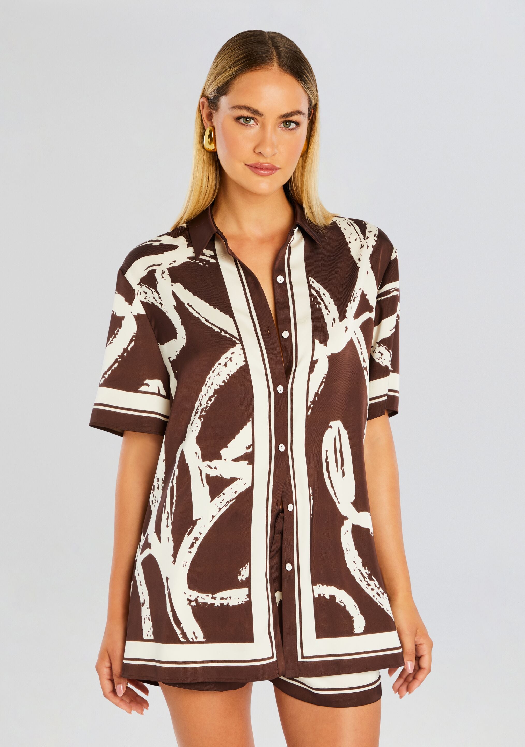 Davey Button Down Shirt-Cup Shy