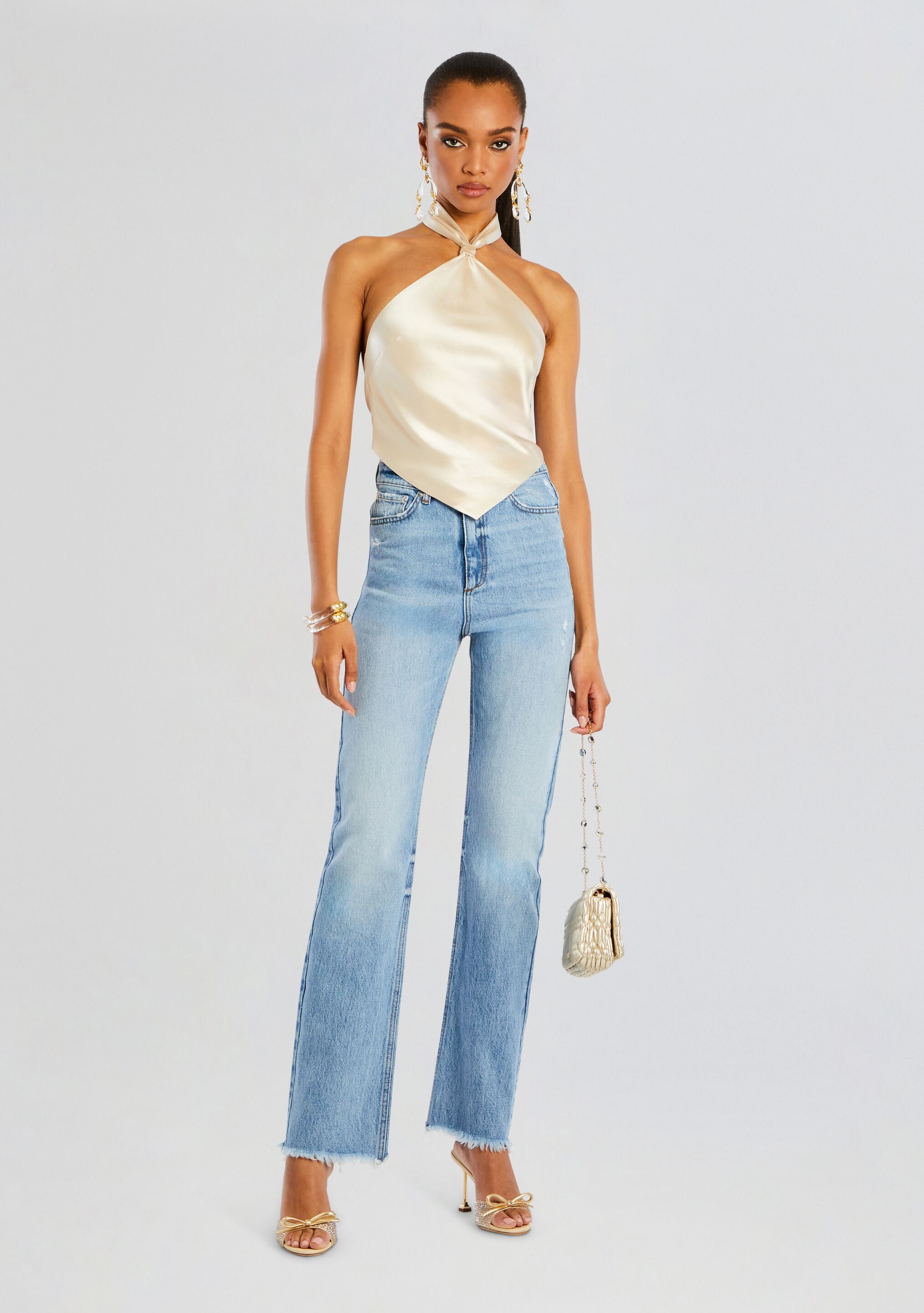 Brooklyn High Rise Straight Jean-Cup Shy