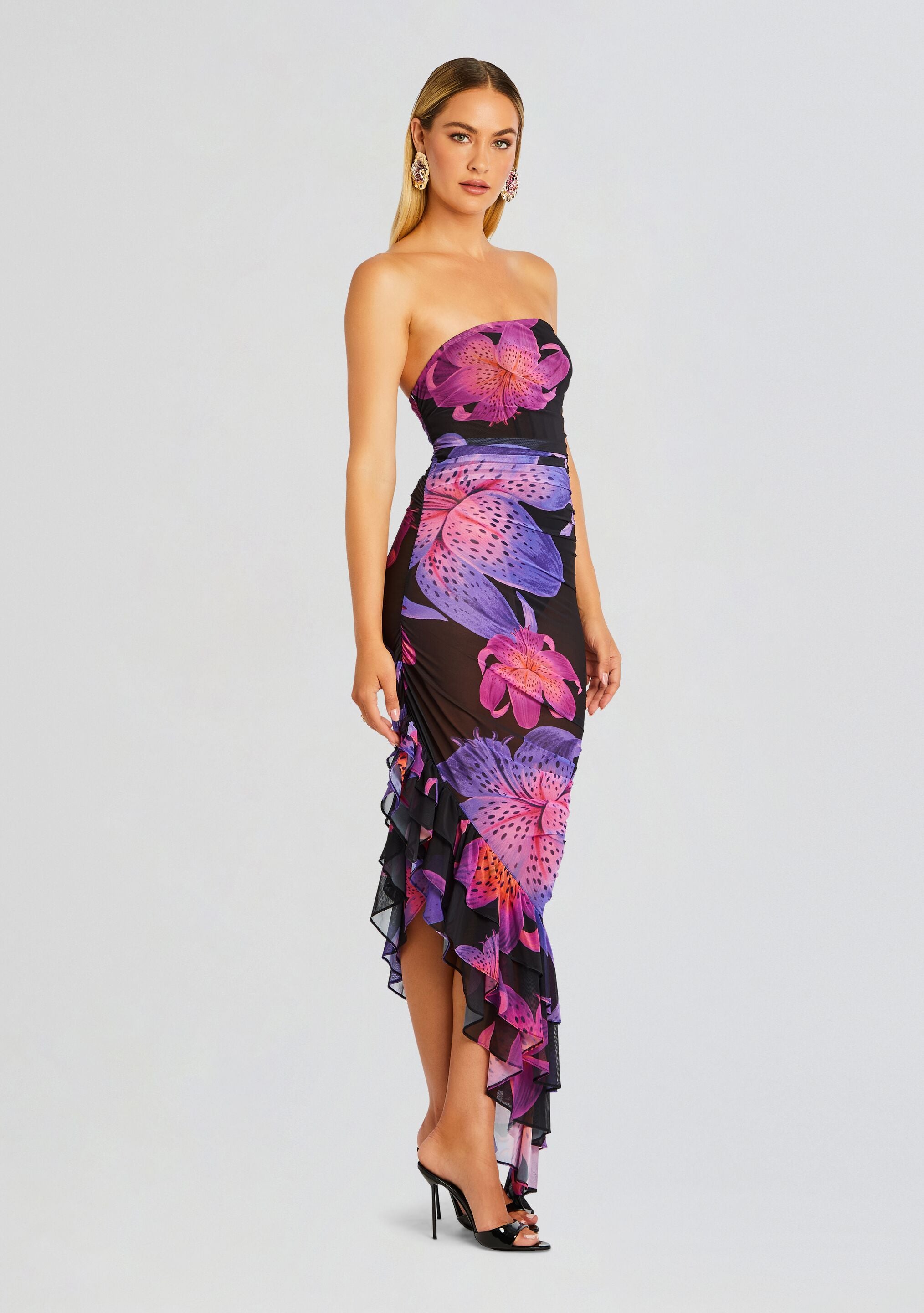 Trista Mesh Dress-Cup Shy