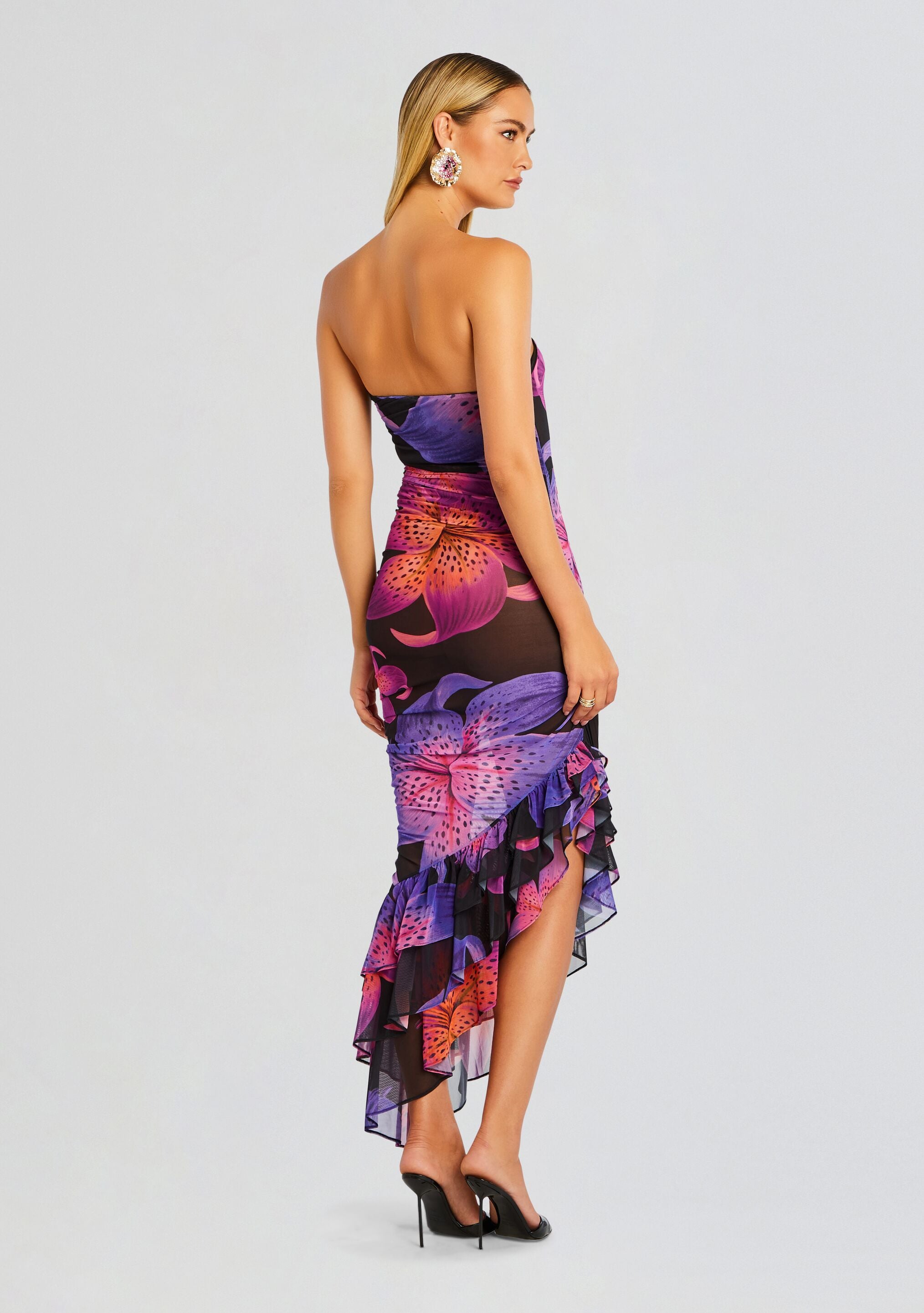 Trista Mesh Dress-Cup Shy