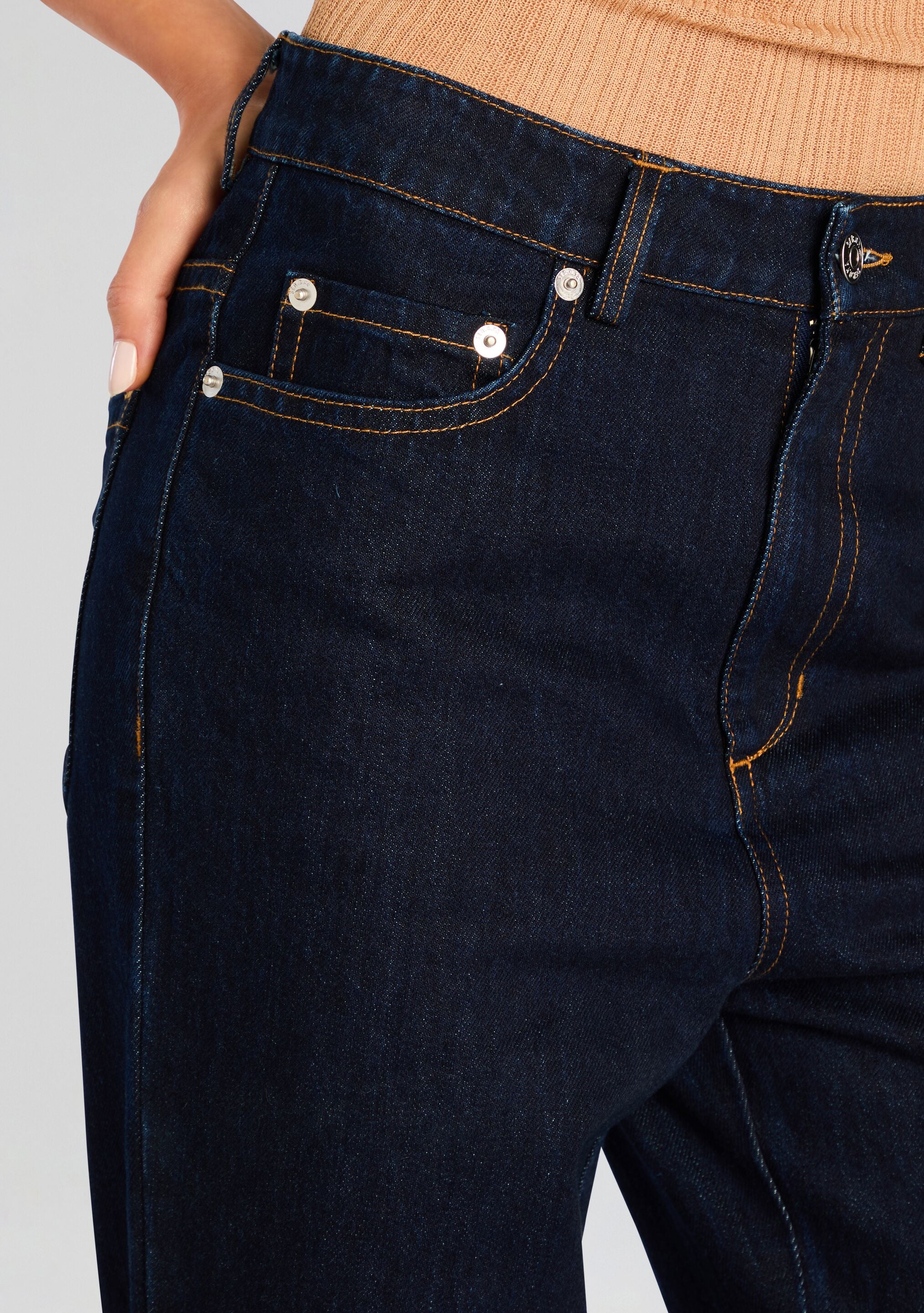 Brooklyn High Rise Straight Jean-Cup Shy