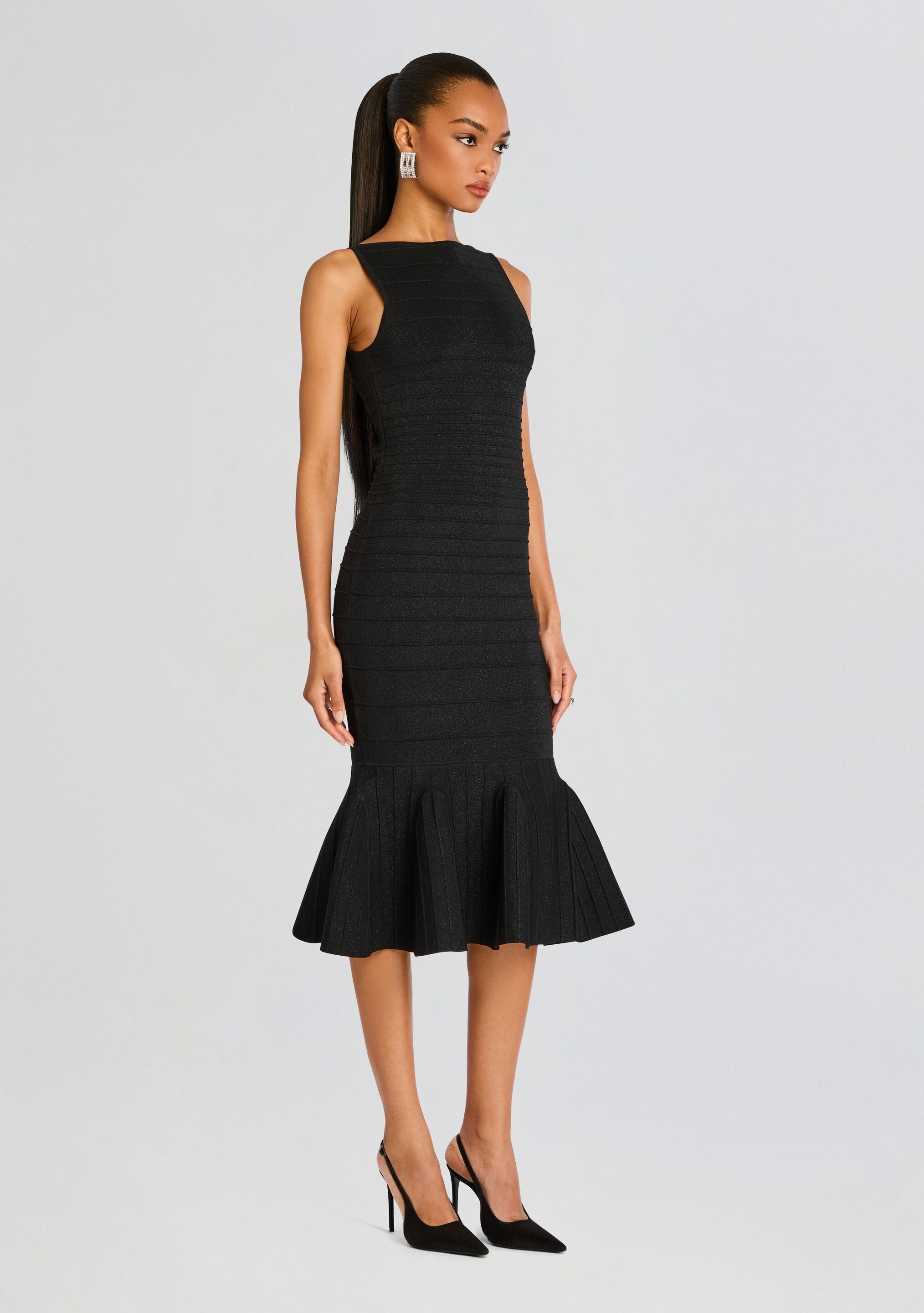 Marta Bandage Knit Dress-Cup Shy