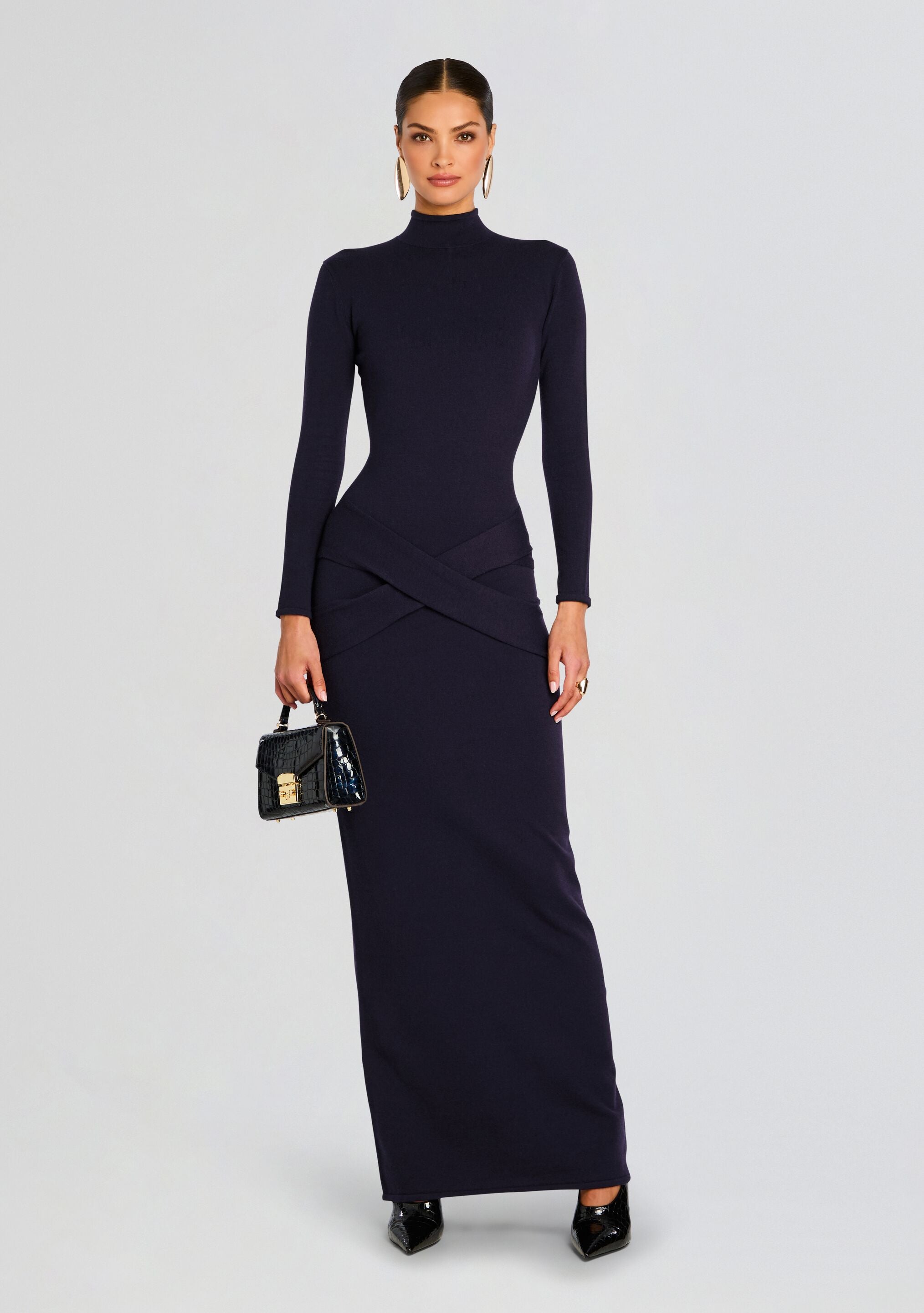 Melonie Knit Maxi Dress-Cup Shy