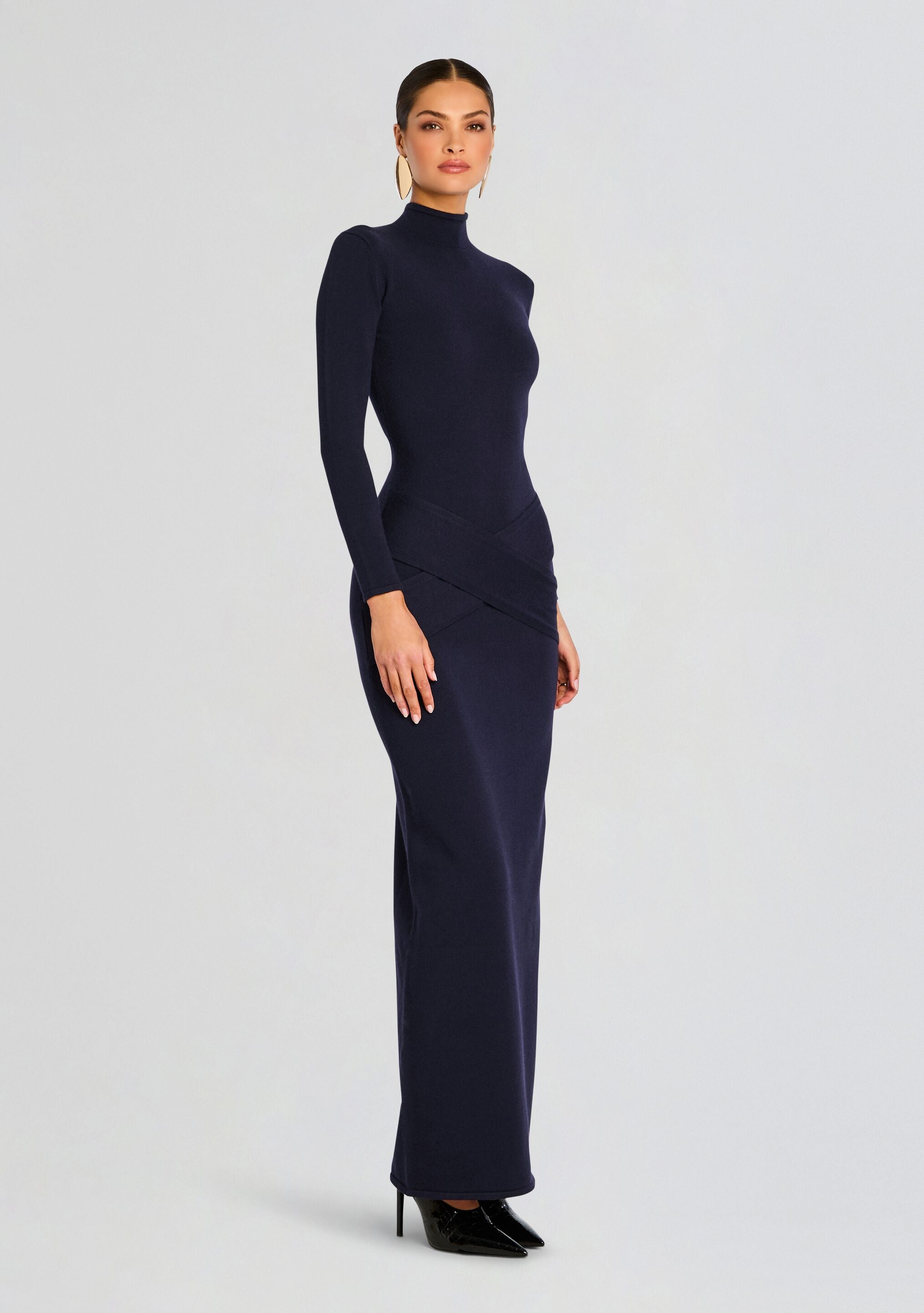 Melonie Knit Maxi Dress-Cup Shy