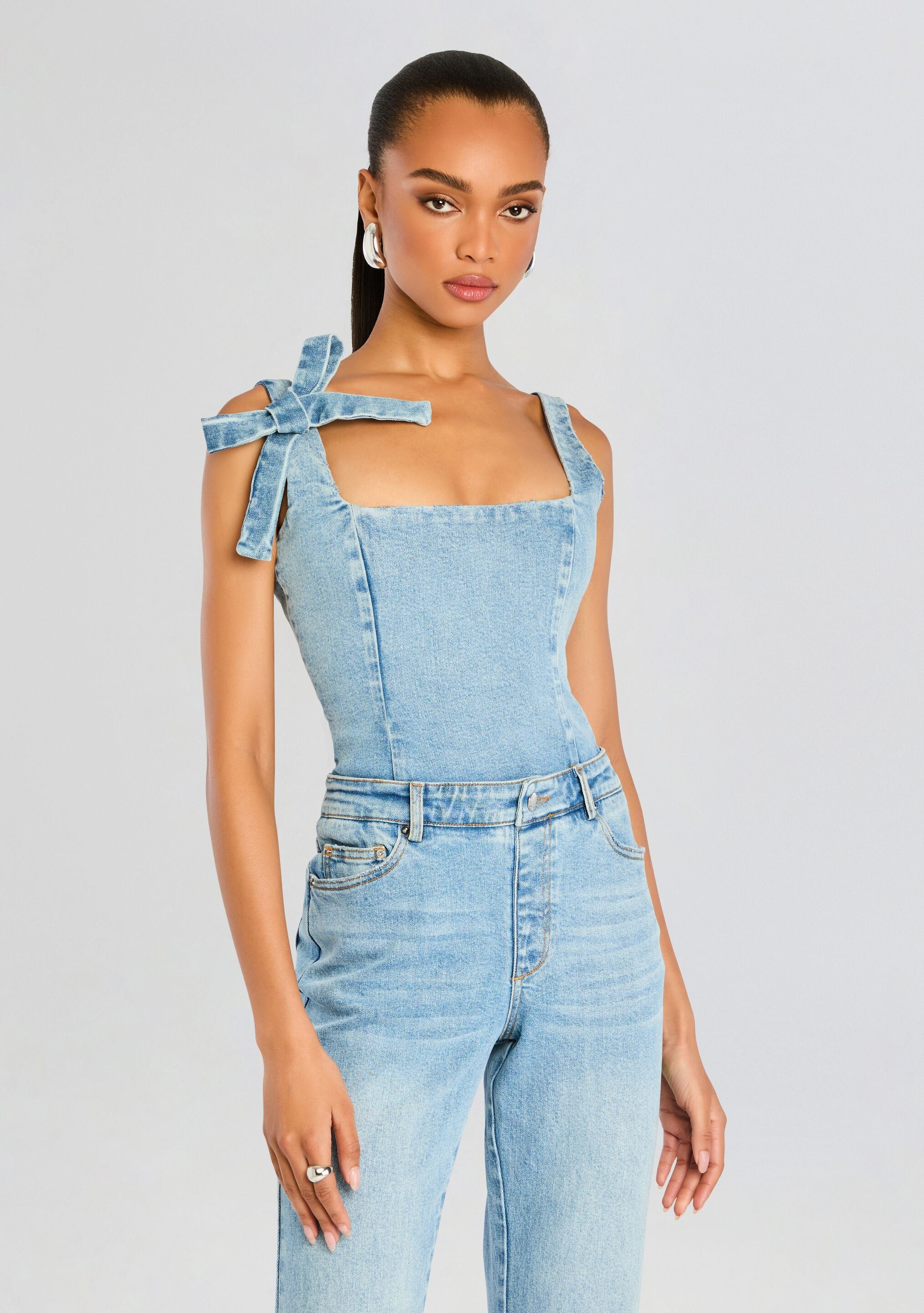 Dawson Denim Jumpsuit-Cup Shy
