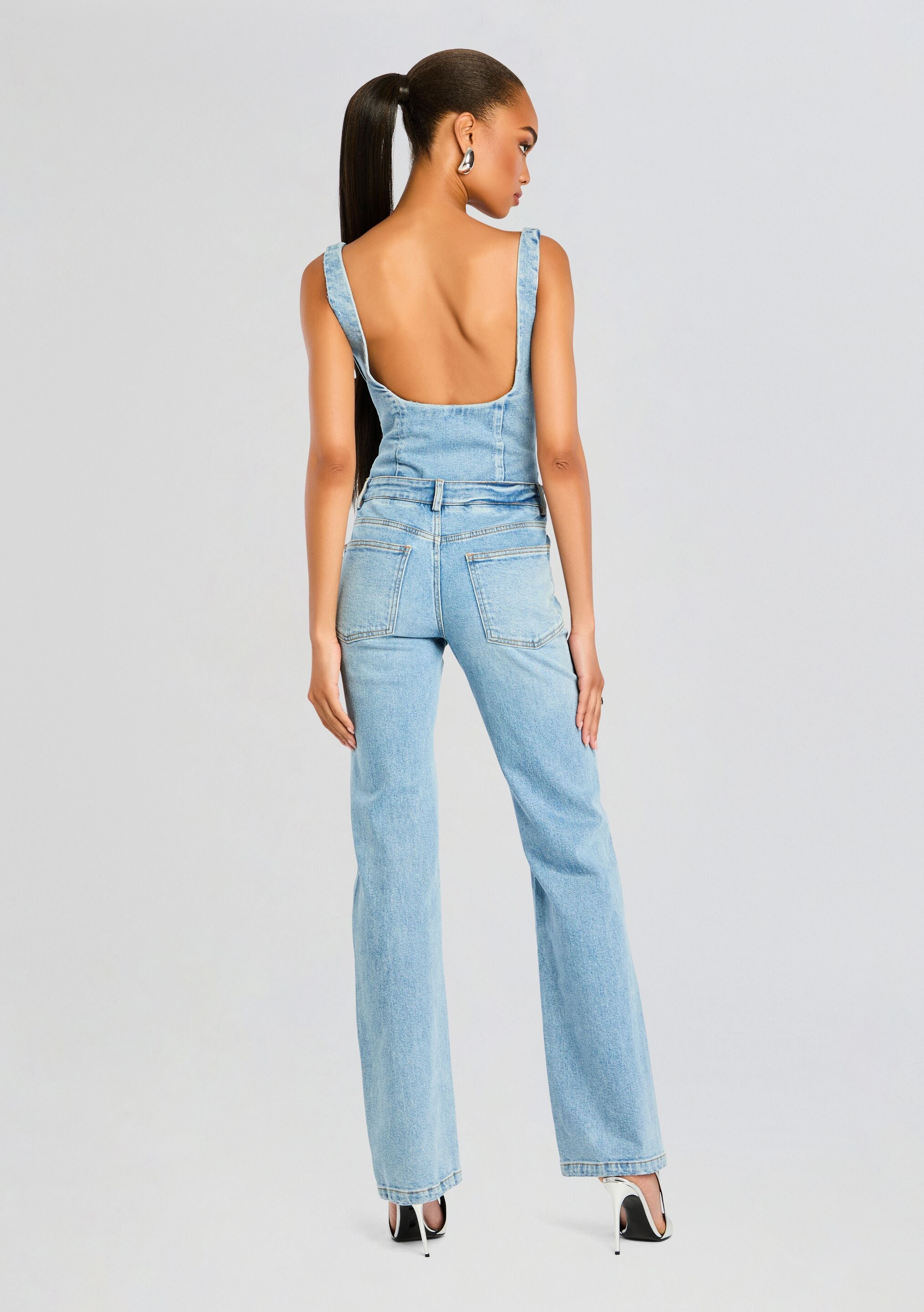 Dawson Denim Jumpsuit-Cup Shy