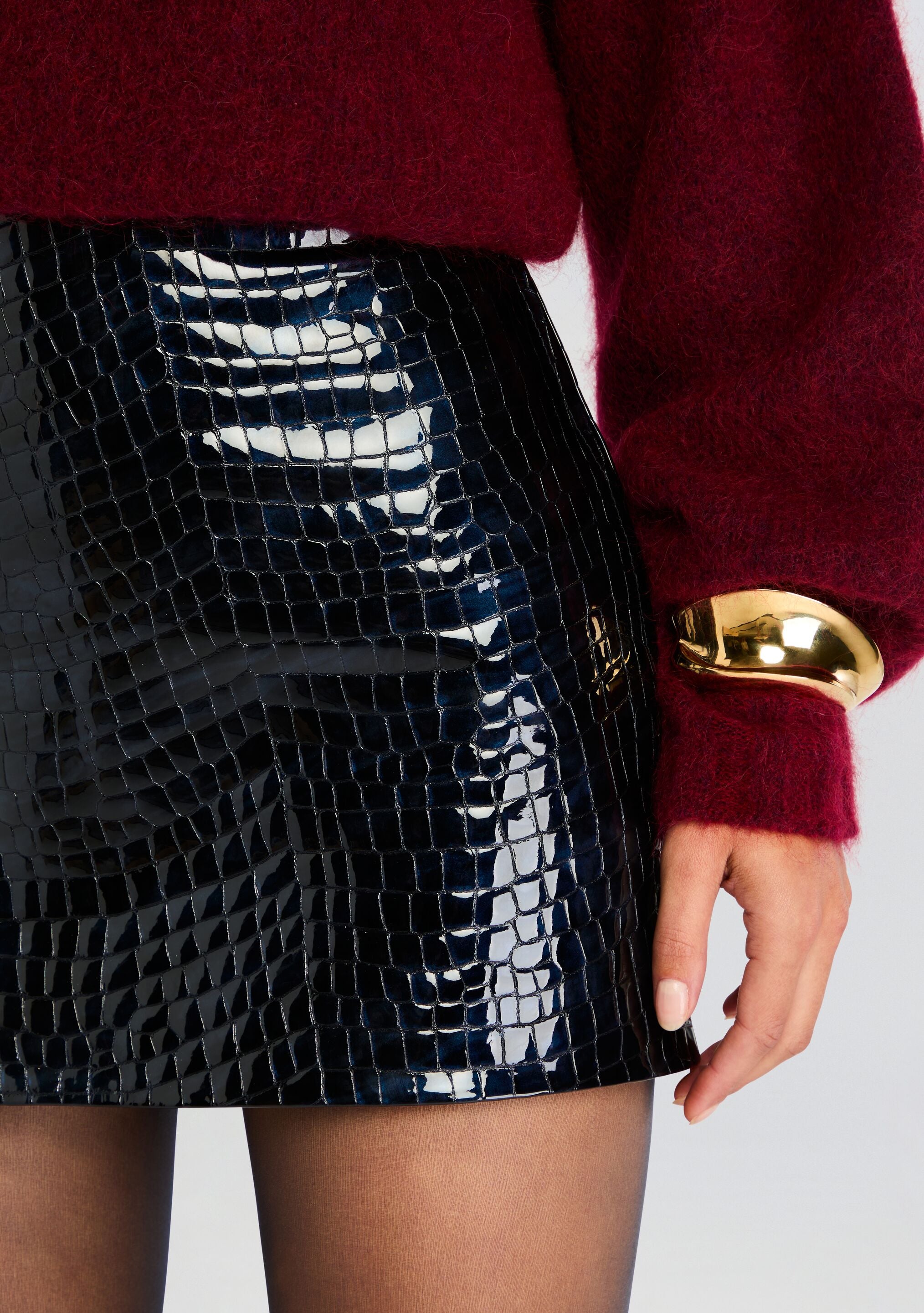 Camila Leather Skirt-Cup Shy