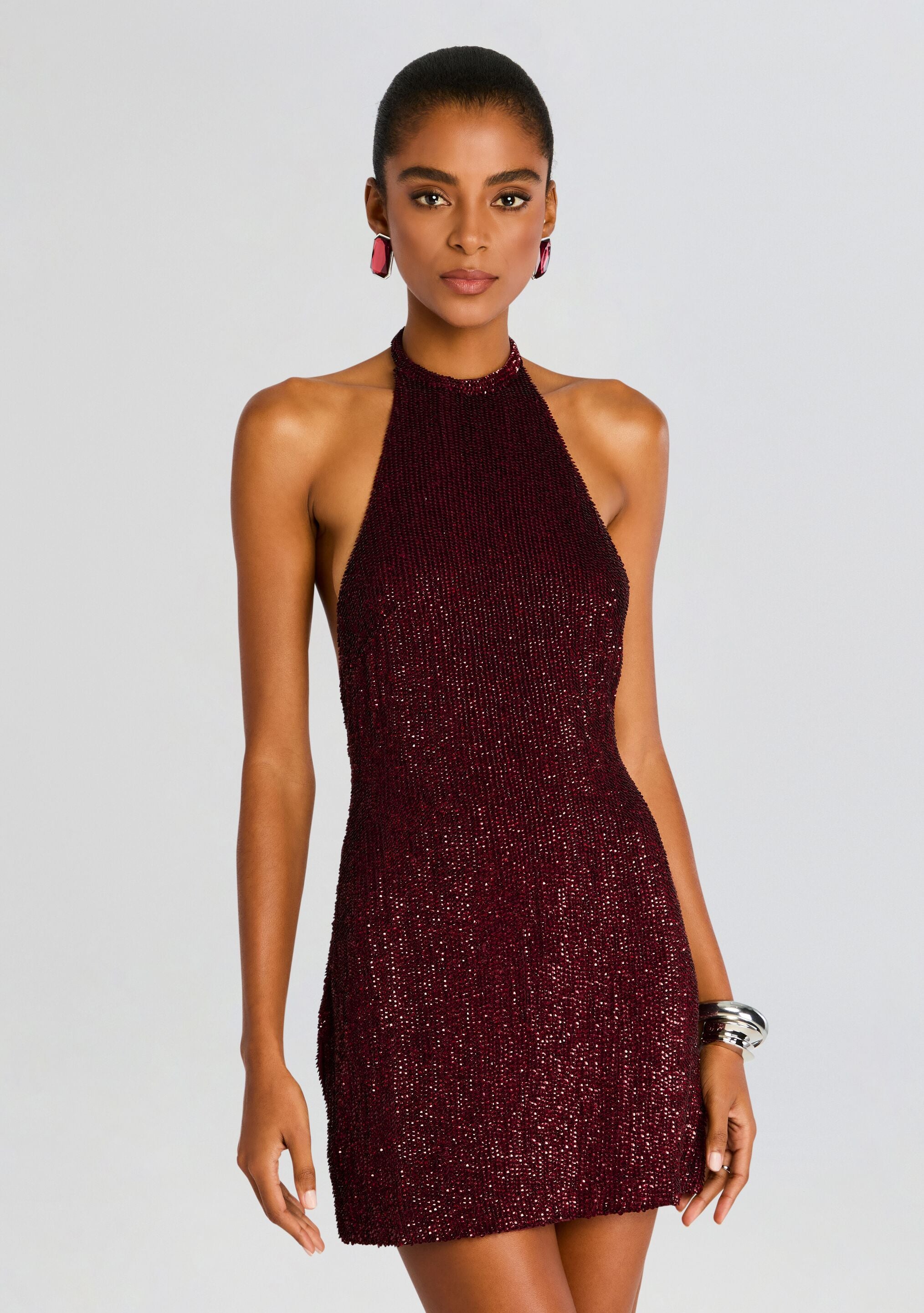 Alexis Sequin Dress-Cup Shy