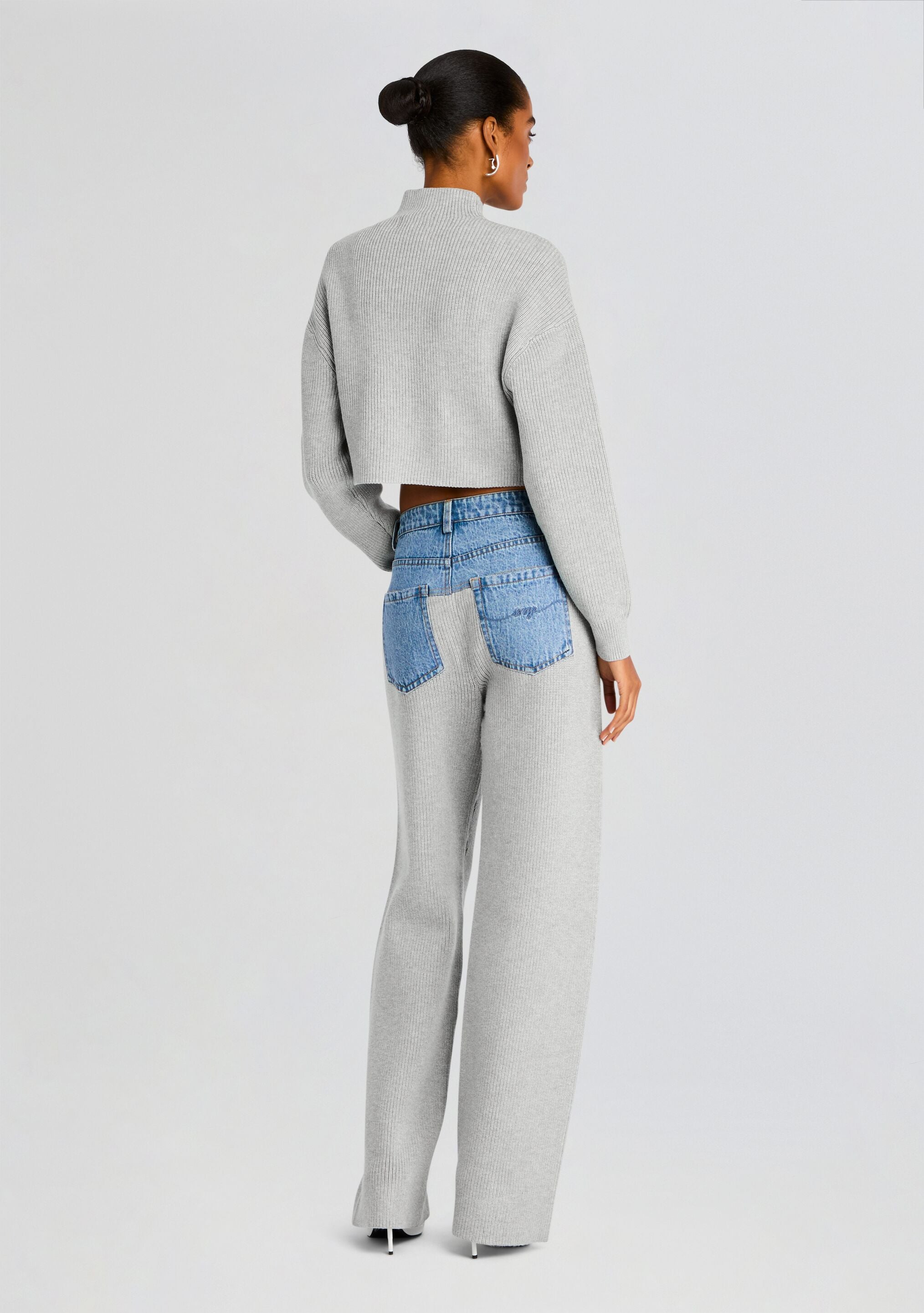 Chani Knit Denim Pant-Cup Shy