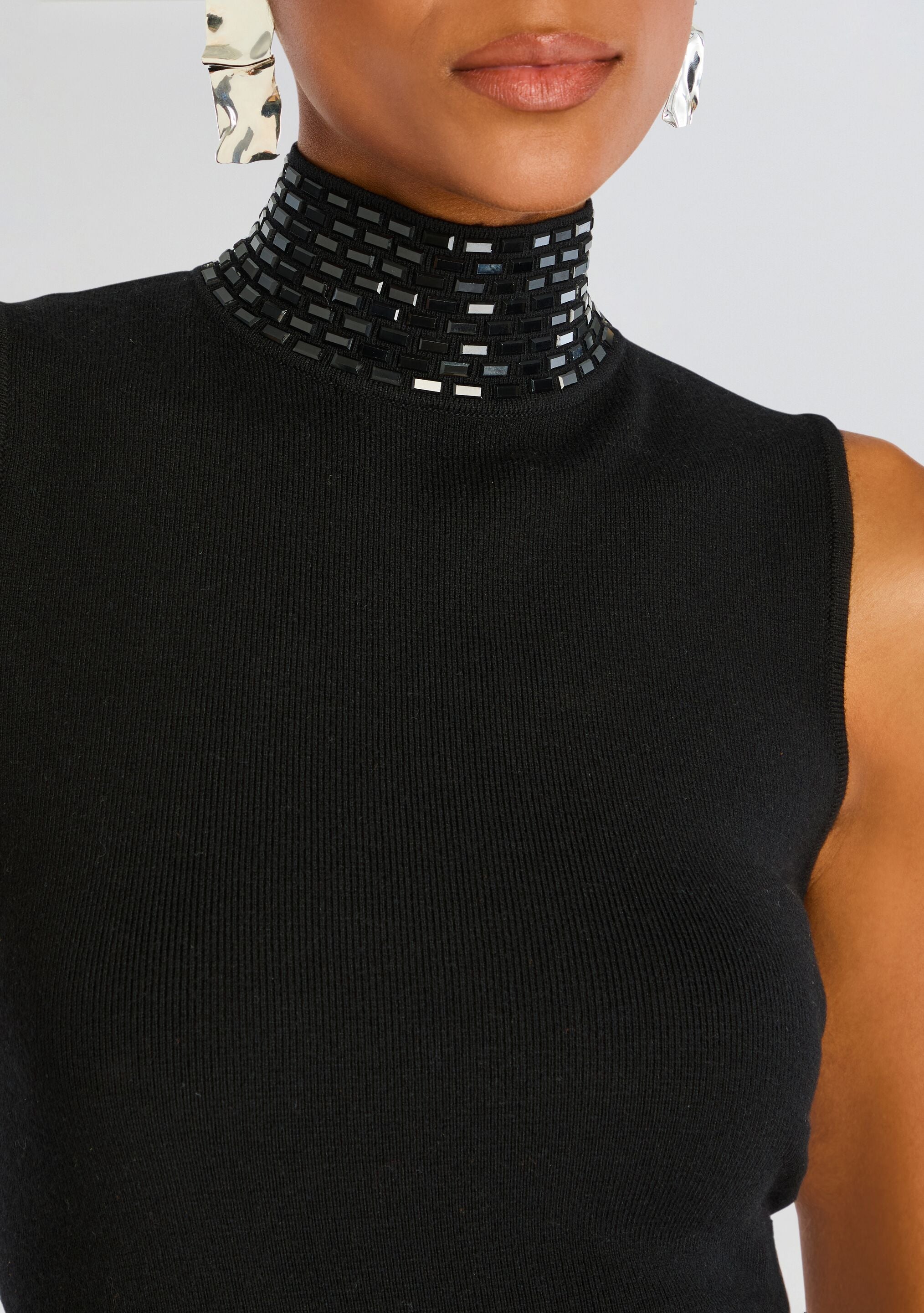 Envy Embellished Knit Dress-Cup Shy