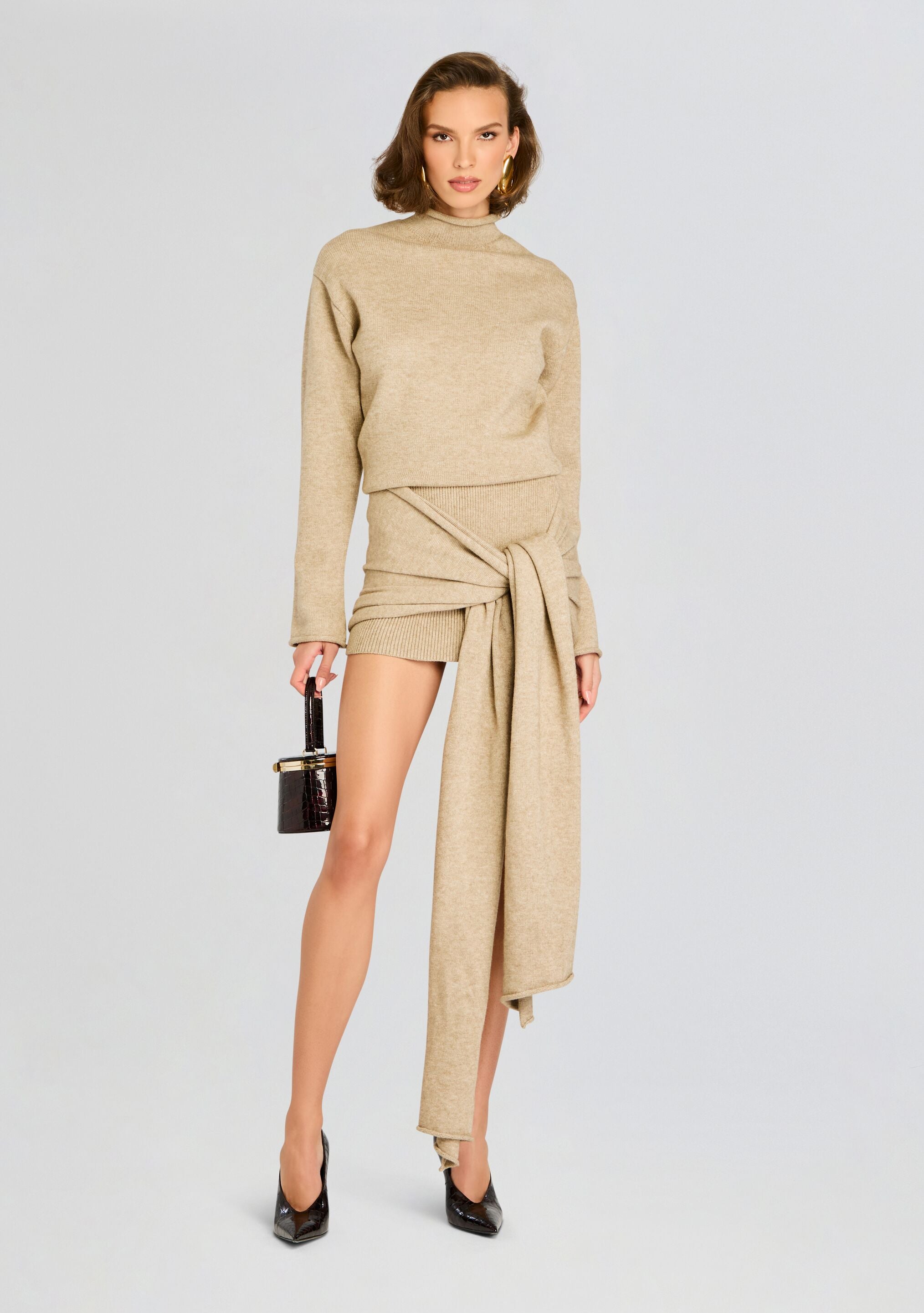Calloway Sweater Dress-Cup Shy