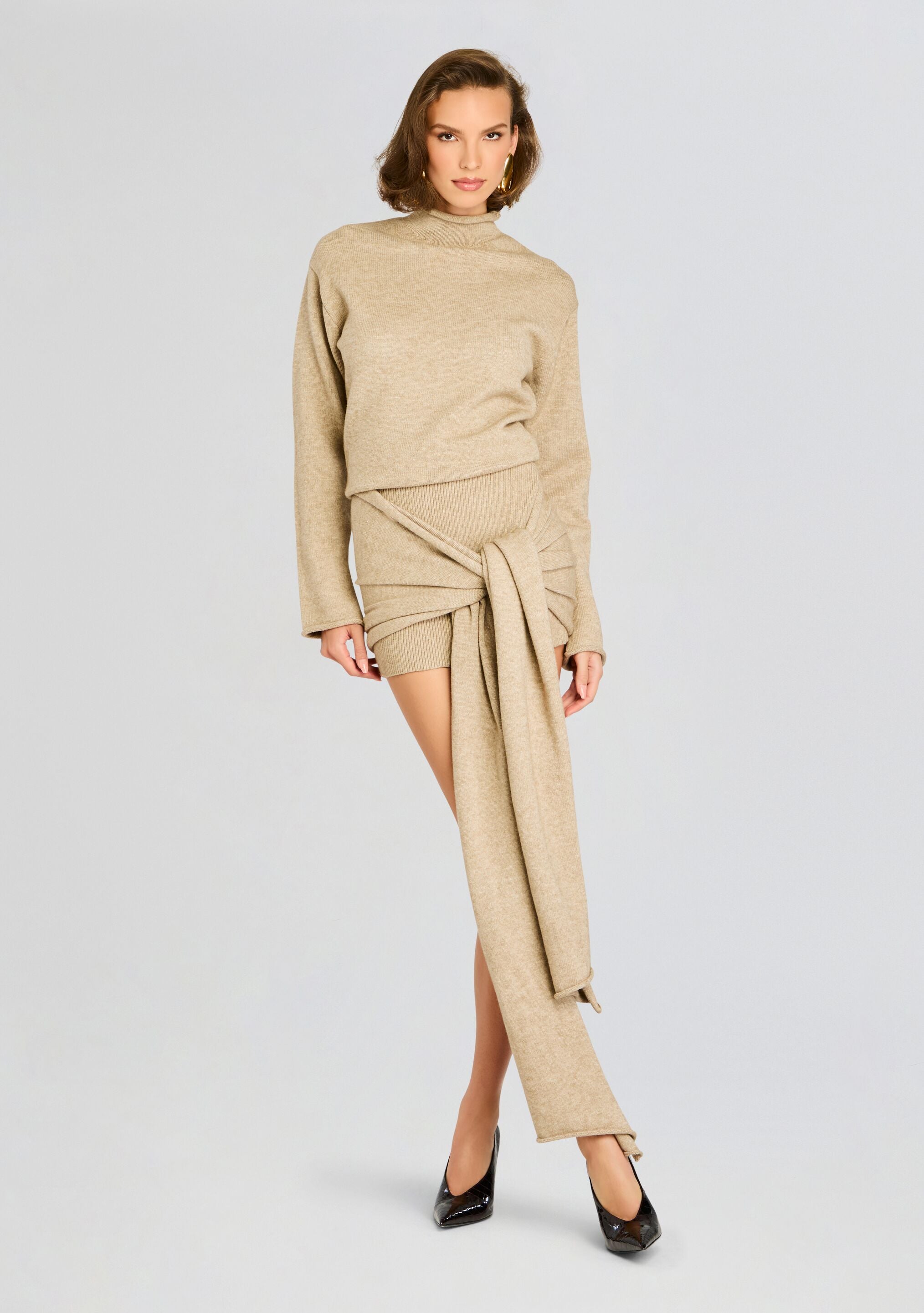 Calloway Sweater Dress-Cup Shy