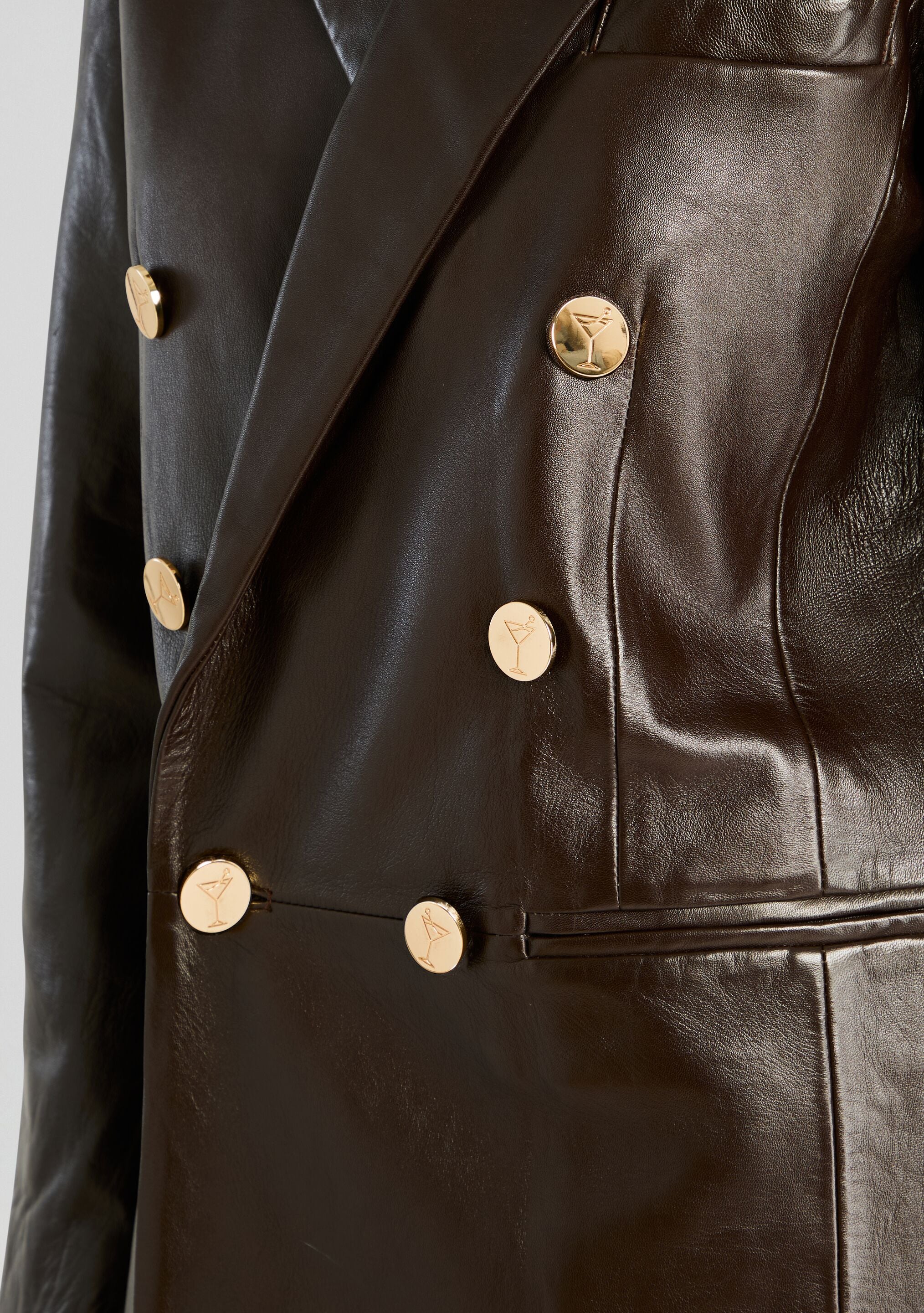 Tilda Leather Blazer Jacket-Cup Shy