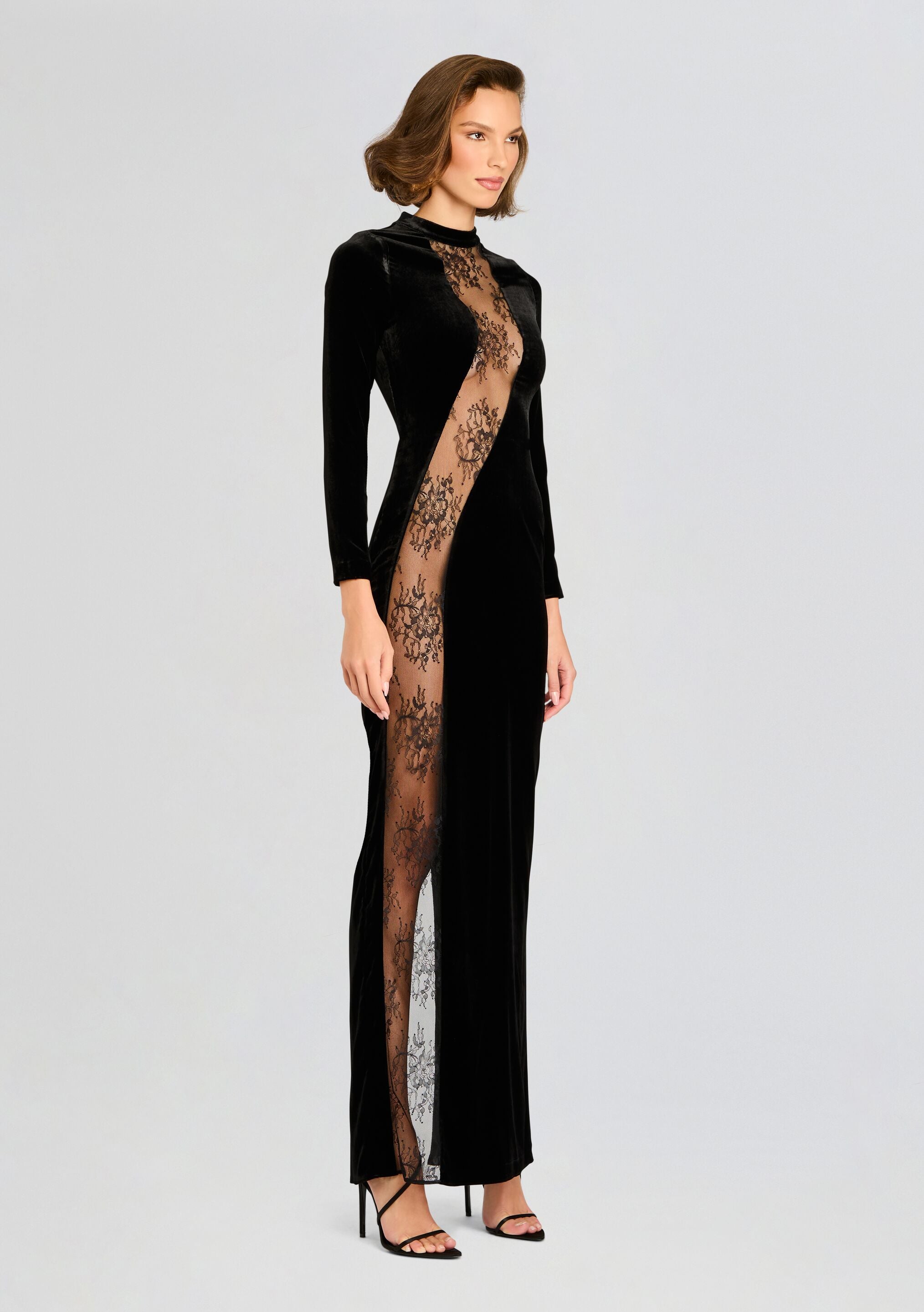 Donatella Velvet Dress-Cup Shy